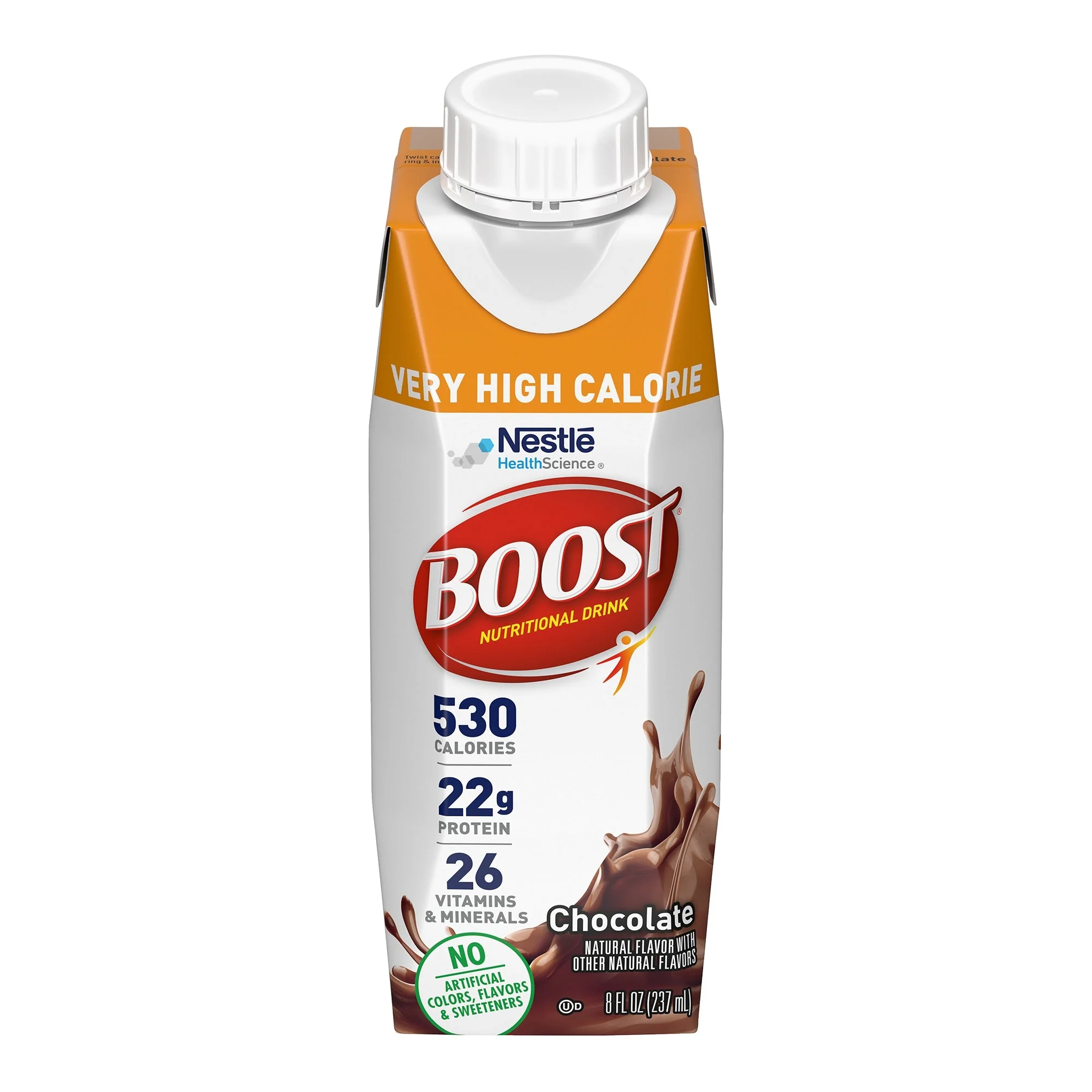 Nestle Healthcare Nutrition Boost Very High Calorie Chocolate Nutritional Drink, 8-ounce carton (24/CS) - Image 3