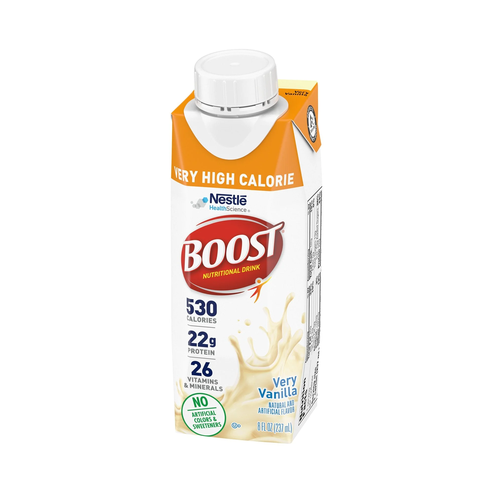 Nestle Healthcare Nutrition Boost Very High Calorie Vanilla Nutritional Drink, 8-ounce Carton (24/CS) - Image 4