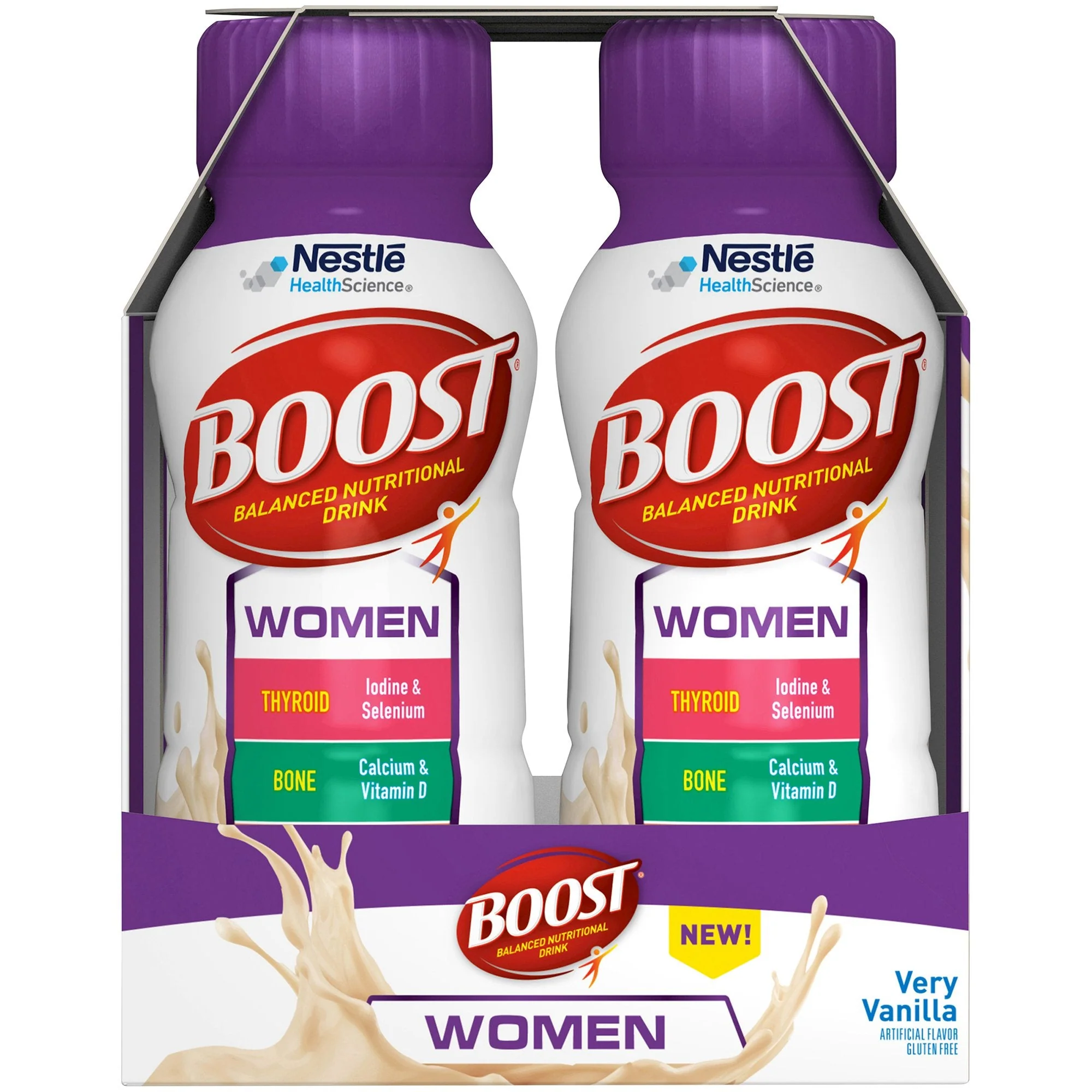 Nestle Healthcare Nutrition Boost Women Vanilla Balanced Nutritional Drink, 8 oz. Bottle (24/CS) - Image 5