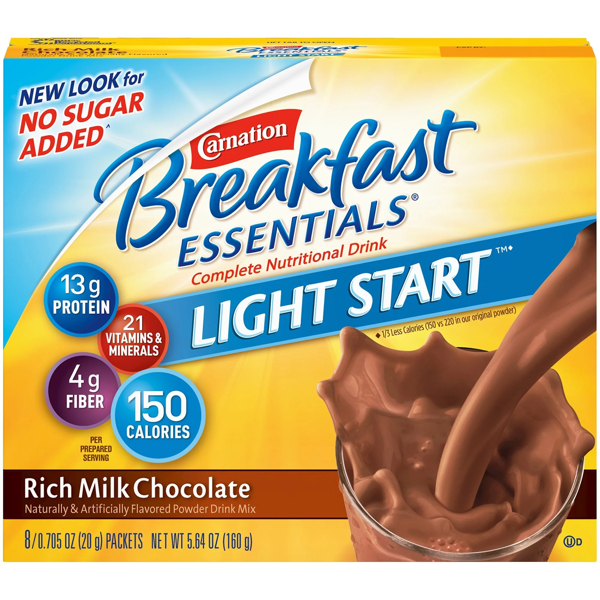 Nestle Healthcare Nutrition Carnation Breakfast Essentials Light Start Chocolate Nutritional Drink Mix (64/CS)