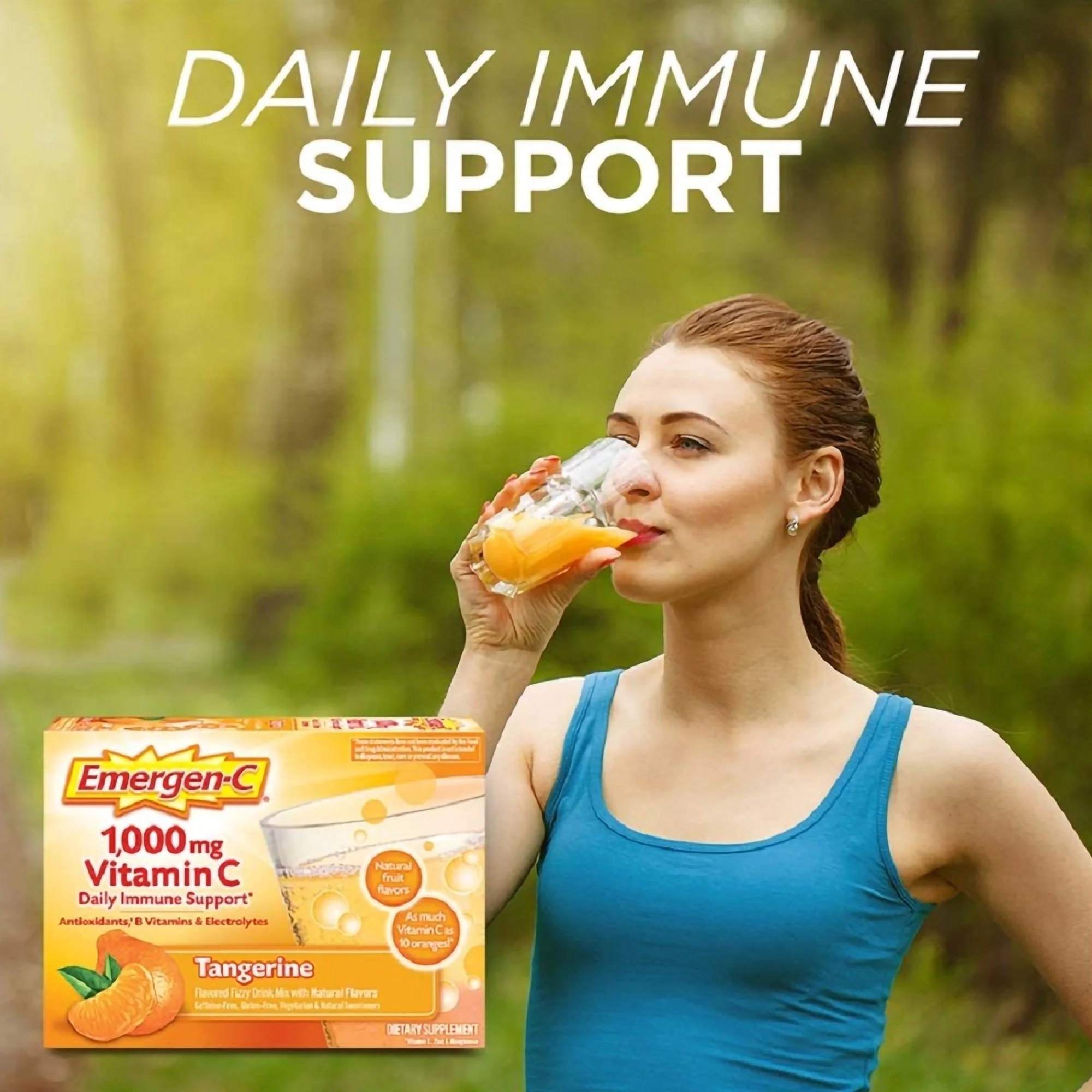 Glaxo Consumer Products Emergen-C Vitamin C Daily Immune Support Drink Mix, Super Tangerine Flavor (30/BX) - Image 3