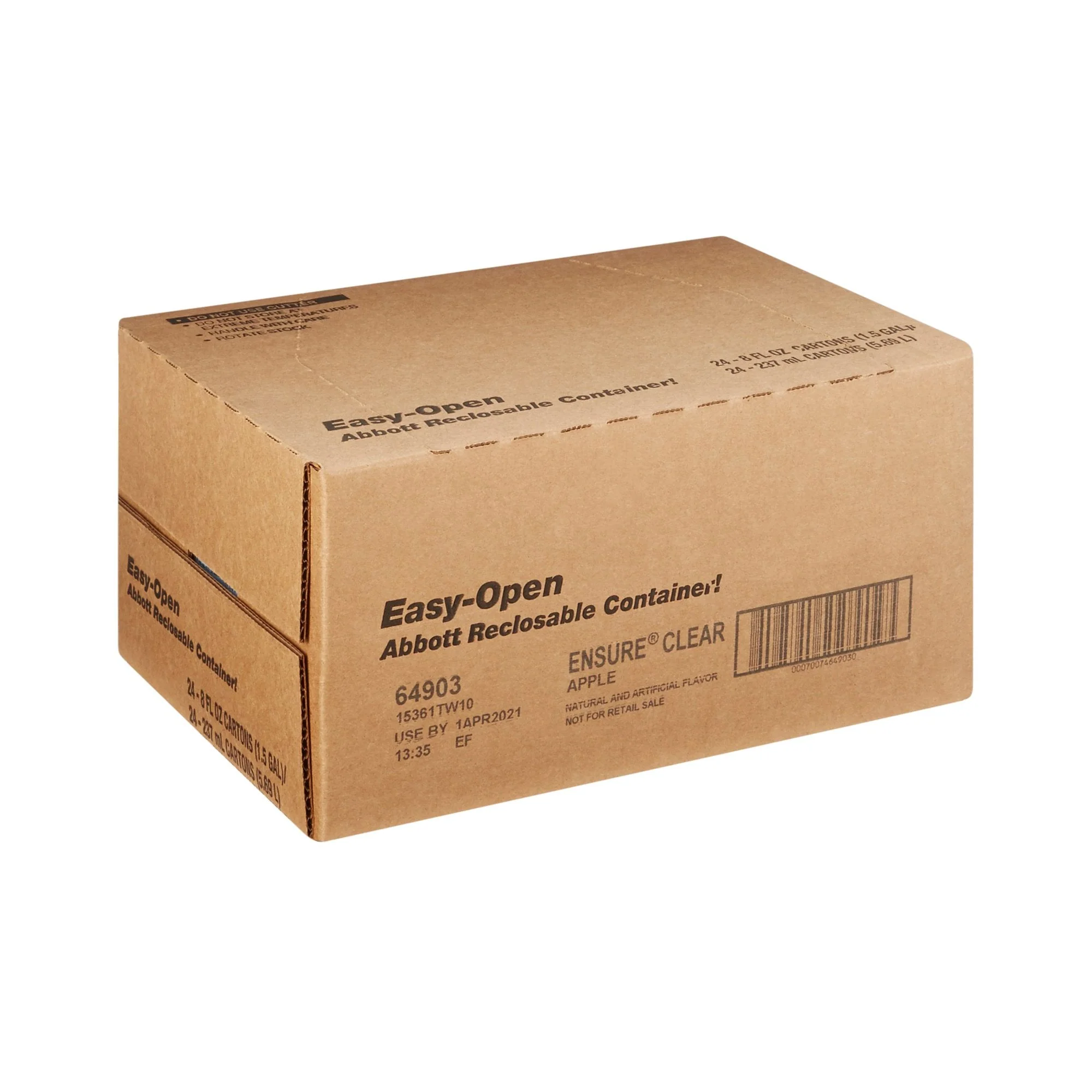 Abbott Nutrition Ensure Clear Therapeutic Nutrition, Apple, 8-ounce carton (24/CS) - Image 4