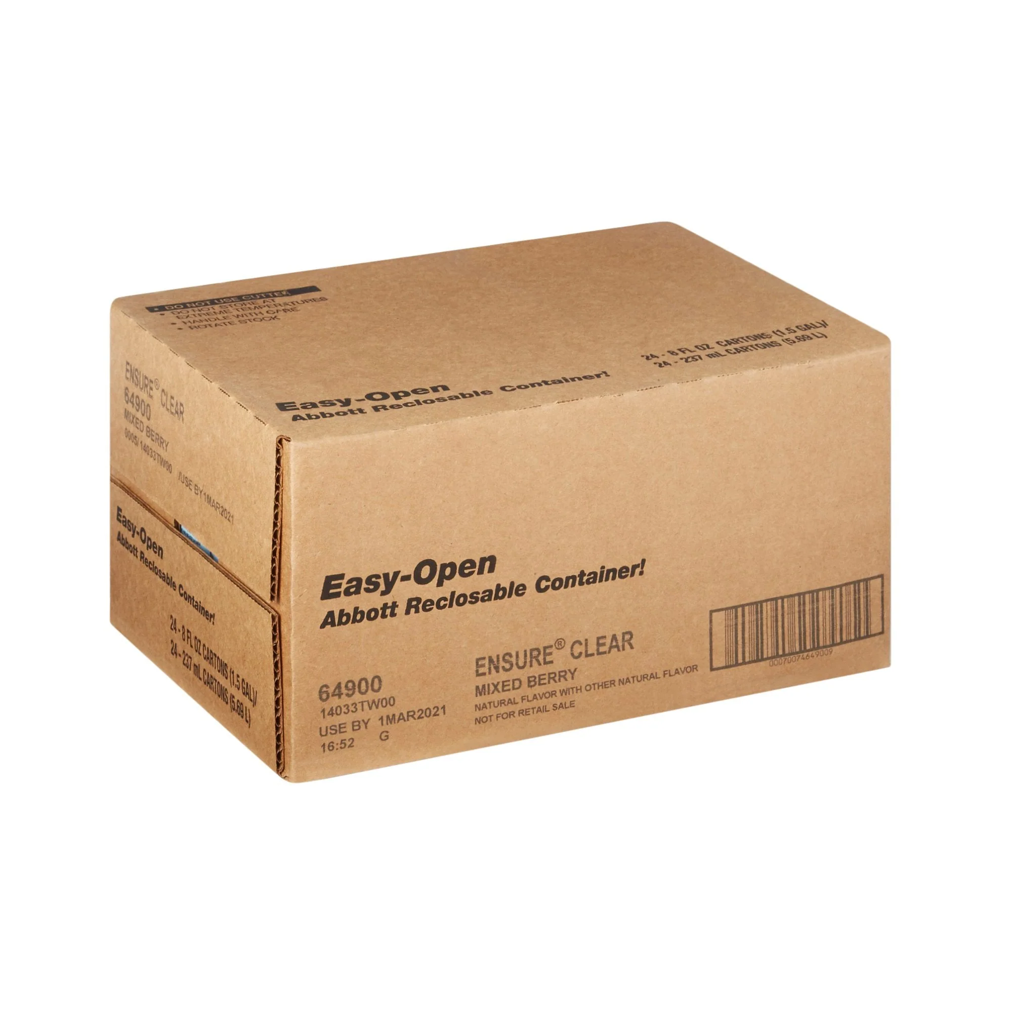 Abbott Nutrition Ensure Clear Therapeutic Nutrition, Mixed Berry, 8-ounce carton (24/CS) - Image 4