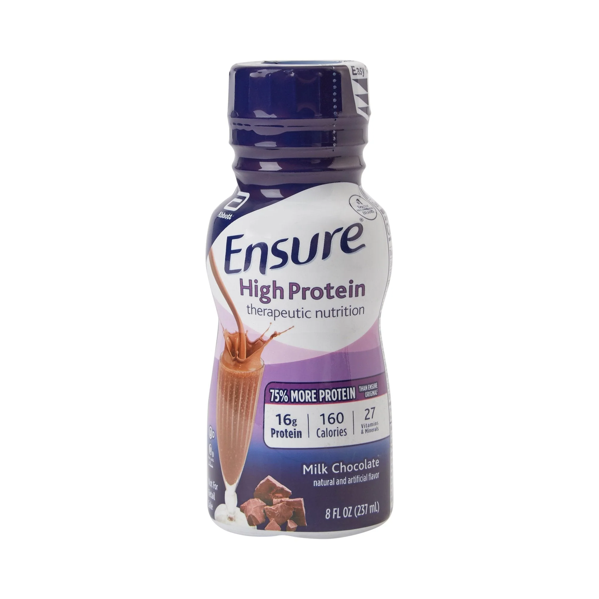 Abbott Nutrition Ensure High Protein Therapeutic Nutrition, Chocolate, 8-ounce bottle (24/CS)
