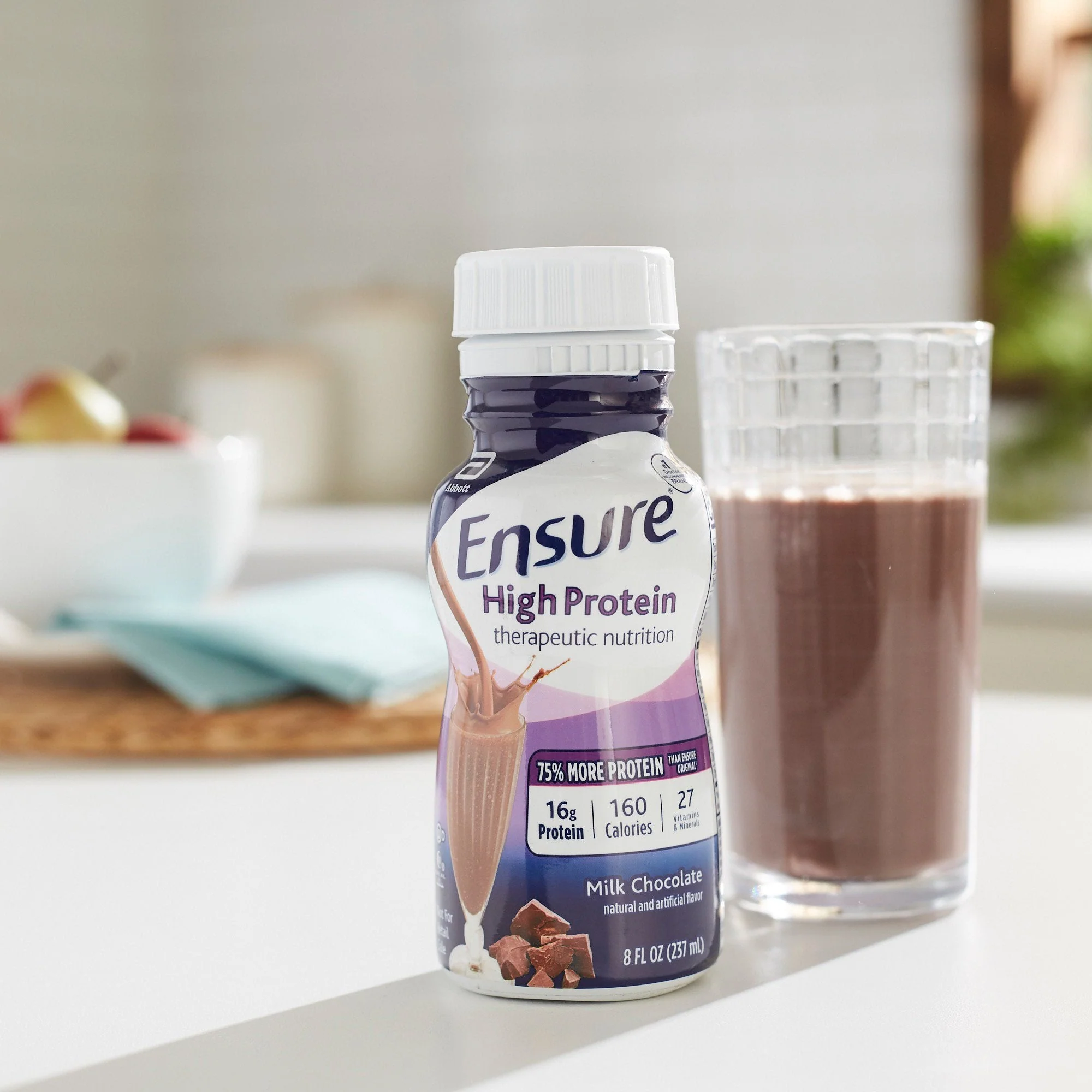 Abbott Nutrition Ensure High Protein Therapeutic Nutrition, Chocolate, 8-ounce bottle (24/CS) - Image 6