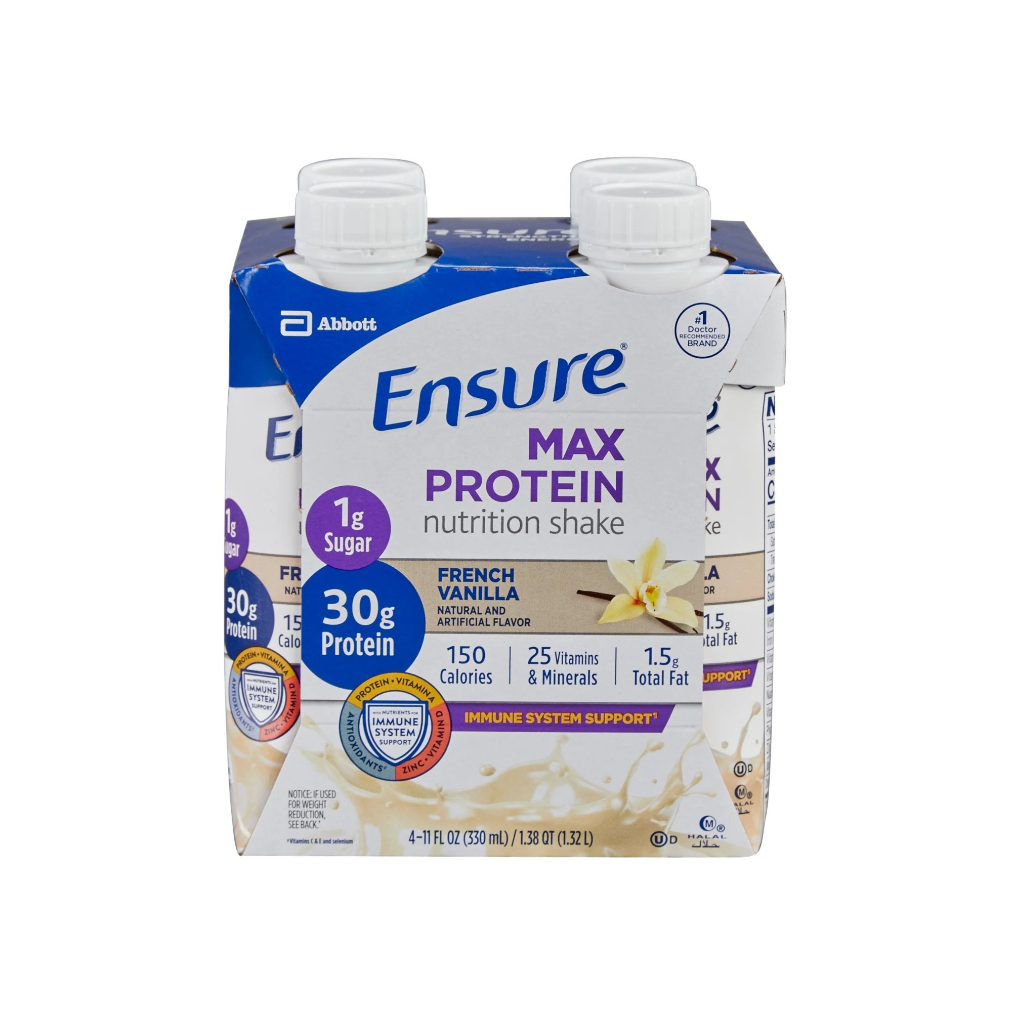 Abbott Nutrition Ensure Max Protein Nutrition Shake, Vanilla, 11-ounce carton (12/CS) - Image 2