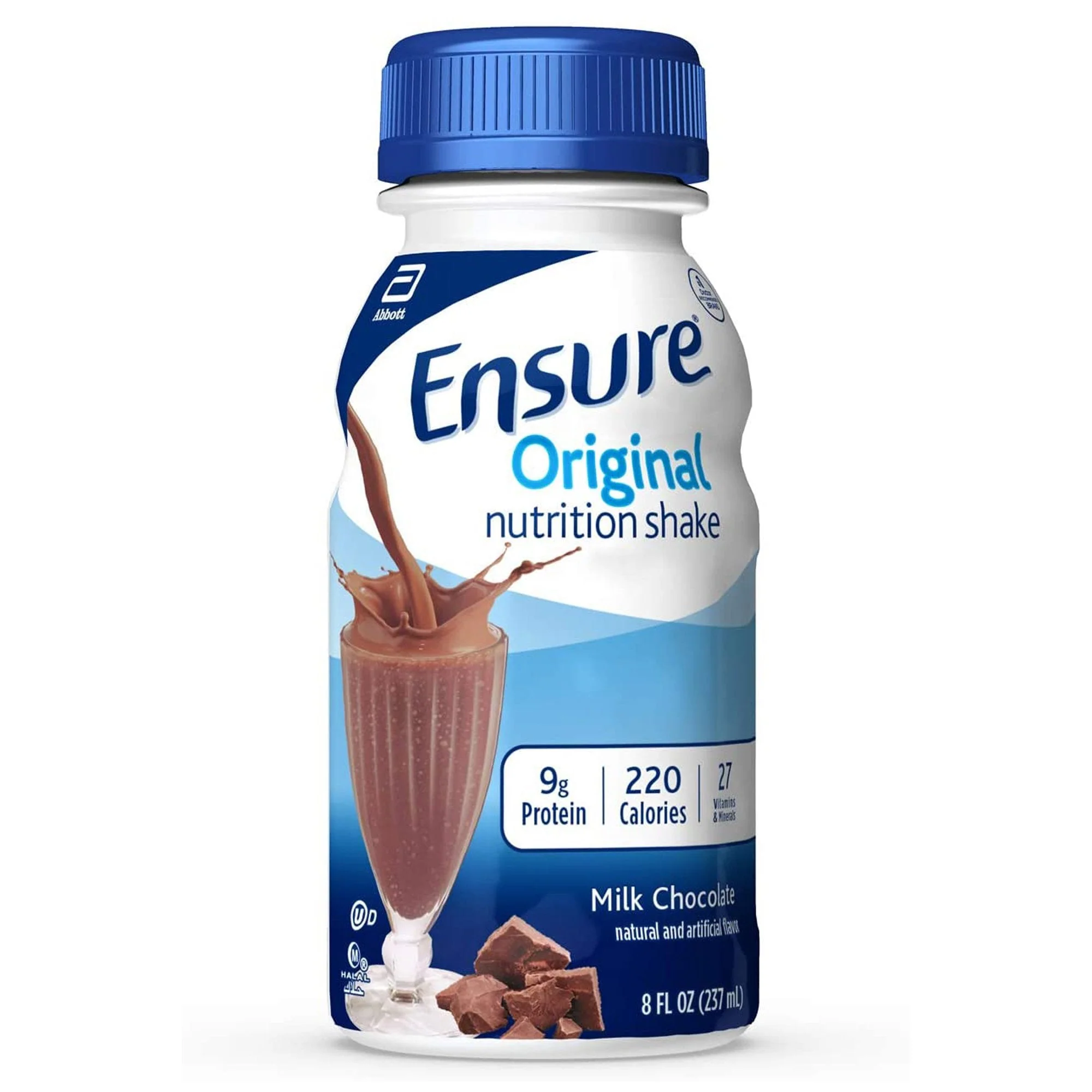 Abbott Nutrition Ensure Original Nutrition Shake, Chocolate, 8-ounce bottle (24/CS)