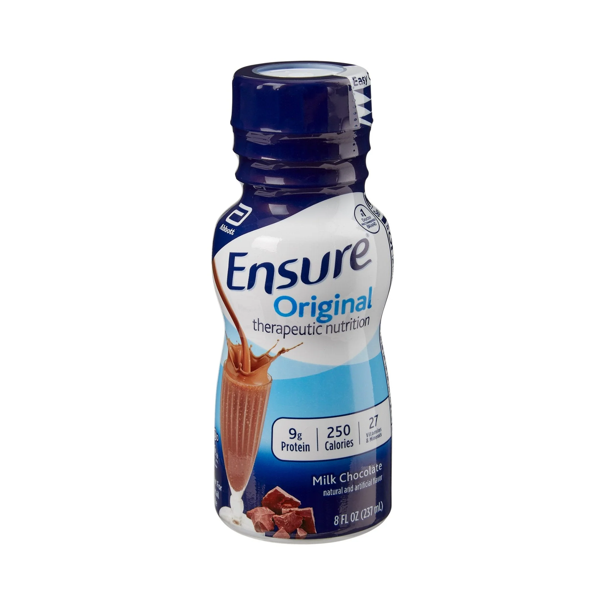 Abbott Nutrition Ensure Original Therapeutic Nutrition, Chocolate, 8-ounce Bottle (24/CS)