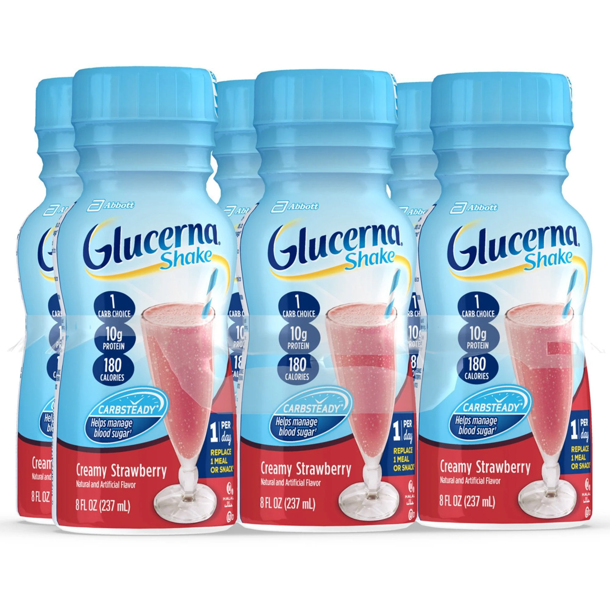 Abbott Nutrition Glucerna Original Shake, Strawberry Flavor, 8-ounce bottle (24/CS) - Image 2