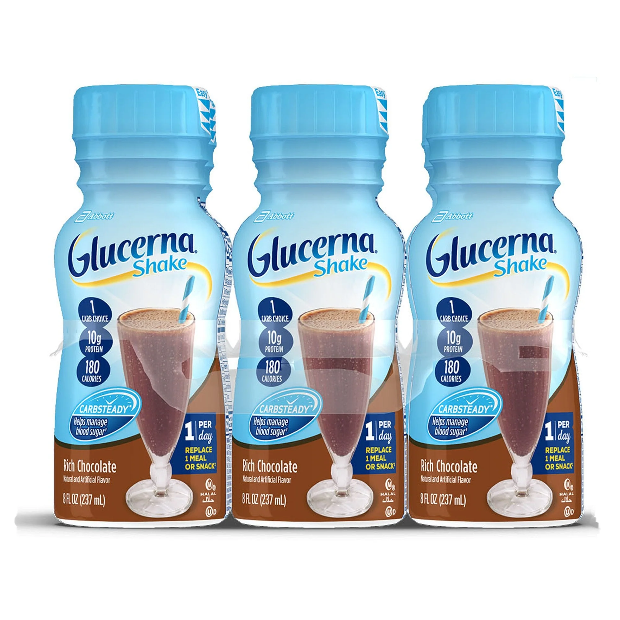 Abbott Nutrition Glucerna Original Shake, Chocolate Flavor, 8-ounce bottle (24/CS) - Image 2