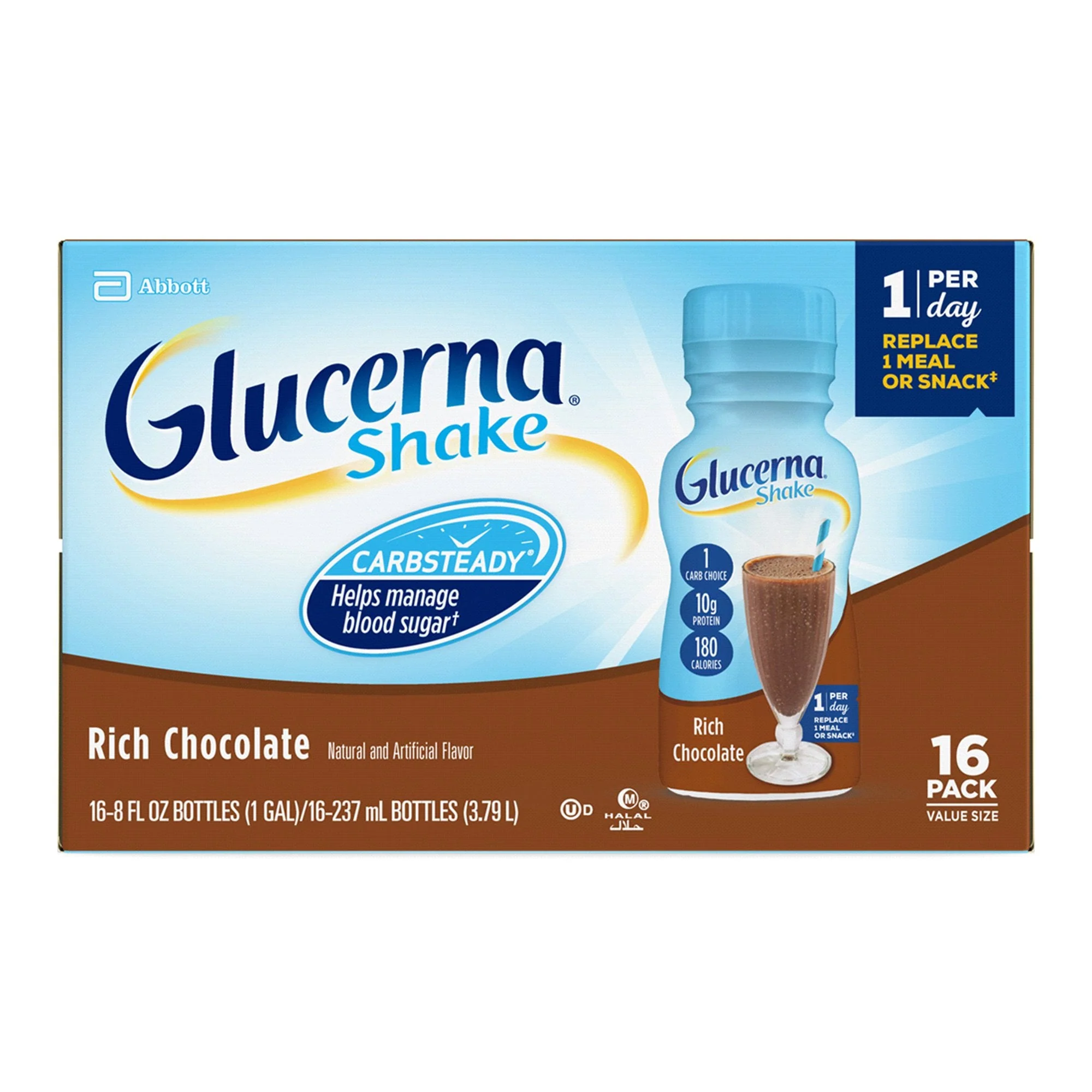 Abbott Nutrition Glucerna Original Shake, Chocolate Flavor, 8-ounce bottle (24/CS) - Image 3