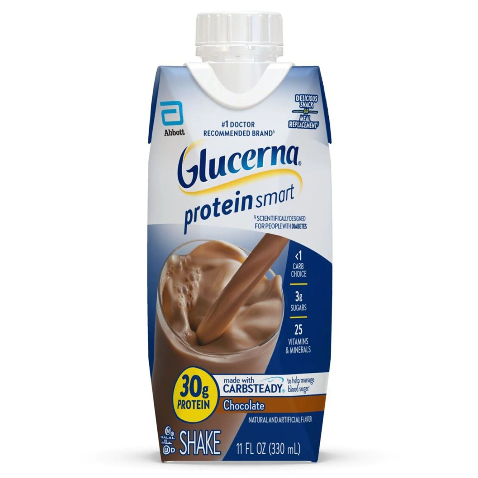 Abbott Nutrition Glucerna Protein Smart Shake, Chocolate (12/CS)