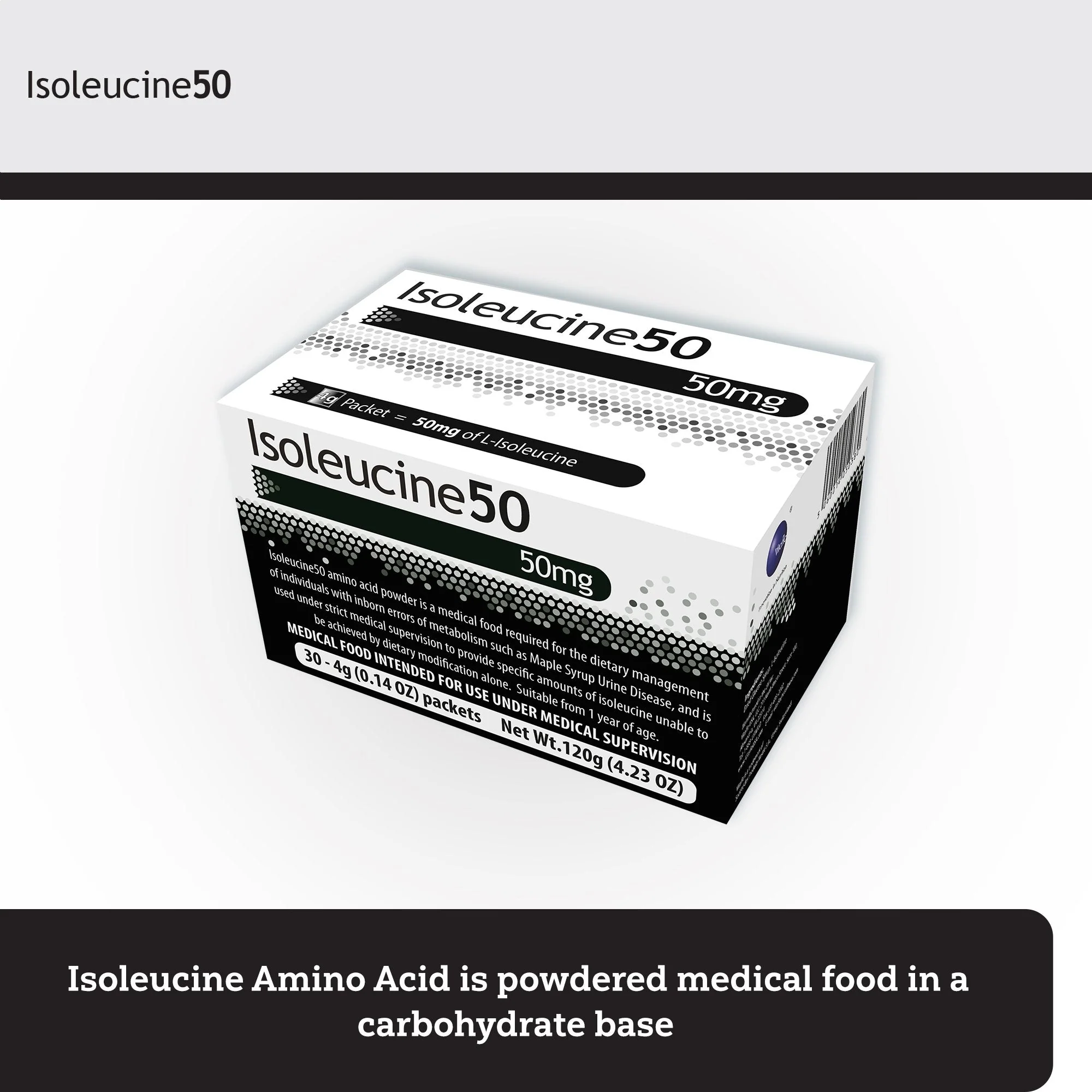Vitaflo USA LLC Isoleucine50 Medical Food for use in the Dietary Management of MSUD (30/BX) - Image 2