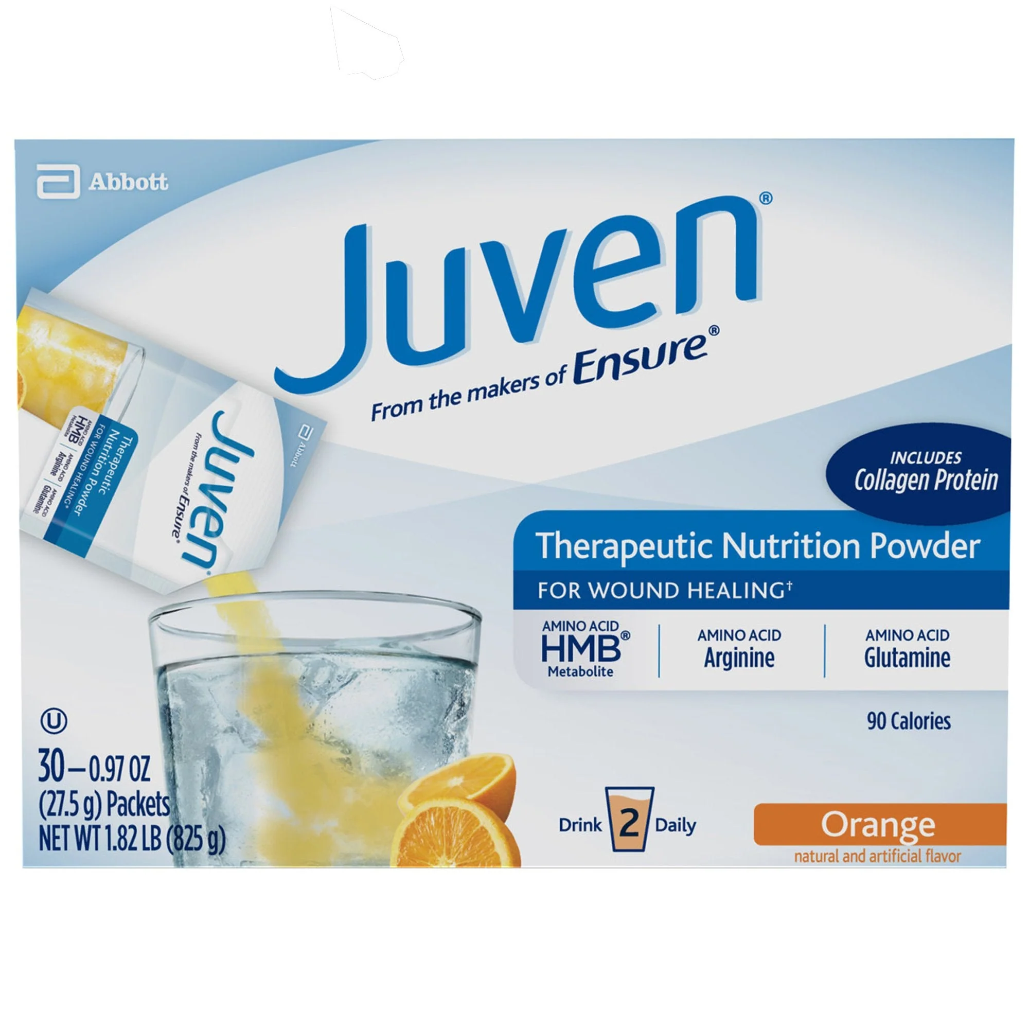Abbott Nutrition Juven Orange Arginine/Glutamine Therapeutic Nutrition Powder (30/CS) - Image 3