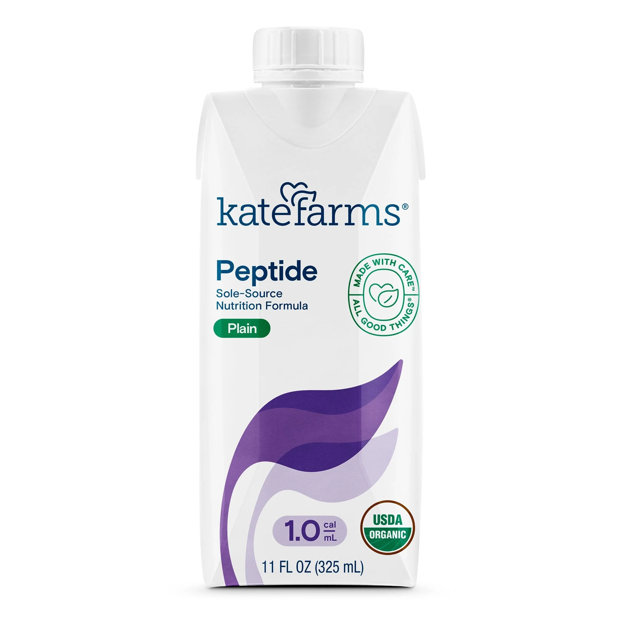 Kate Farms Kate Farms Peptide 1.0 Sole-Source Nutrition Formula, 11-ounce carton (12/CS)