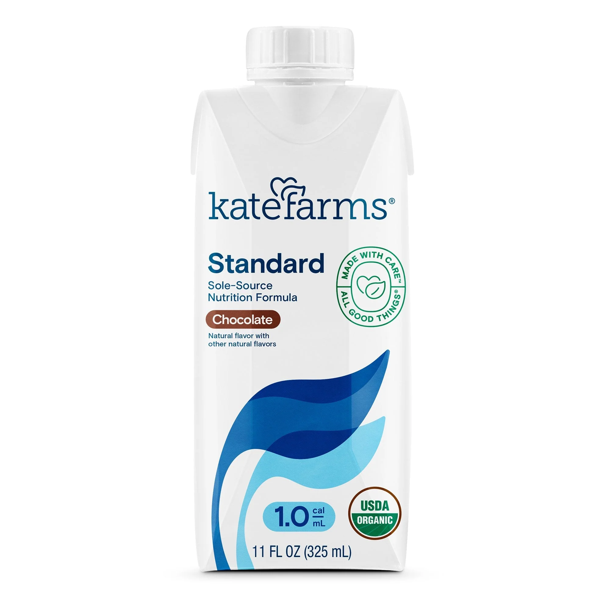 Kate Farms Kate Farms Standard 1.0 Chocolate Sole-Source Nutrition Formula, 11-oz. (12/CS)