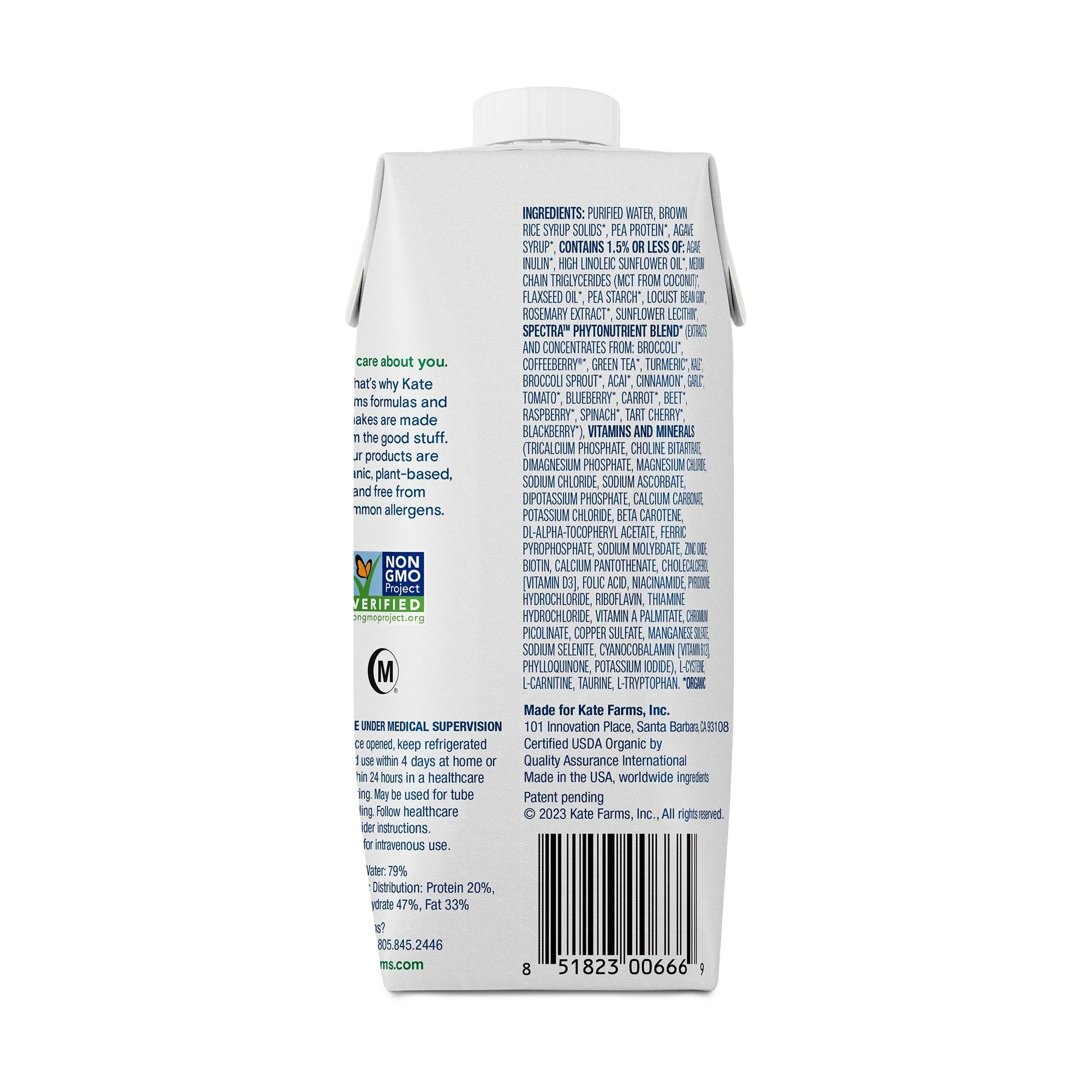 Kate Farms Kate Farms Standard 1.0 Sole-Source Nutrition Formula, 11-ounce Carton (12/CS) - Image 2