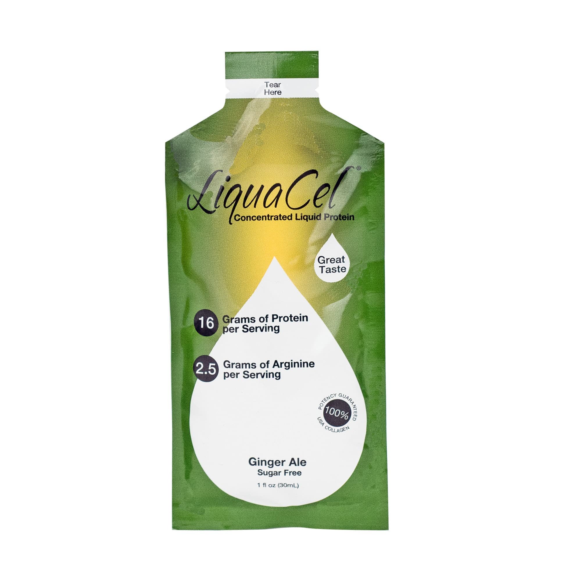 Global Health Products LiquaCel Ginger Ale Concentrated Liquid Protein (30/CS)