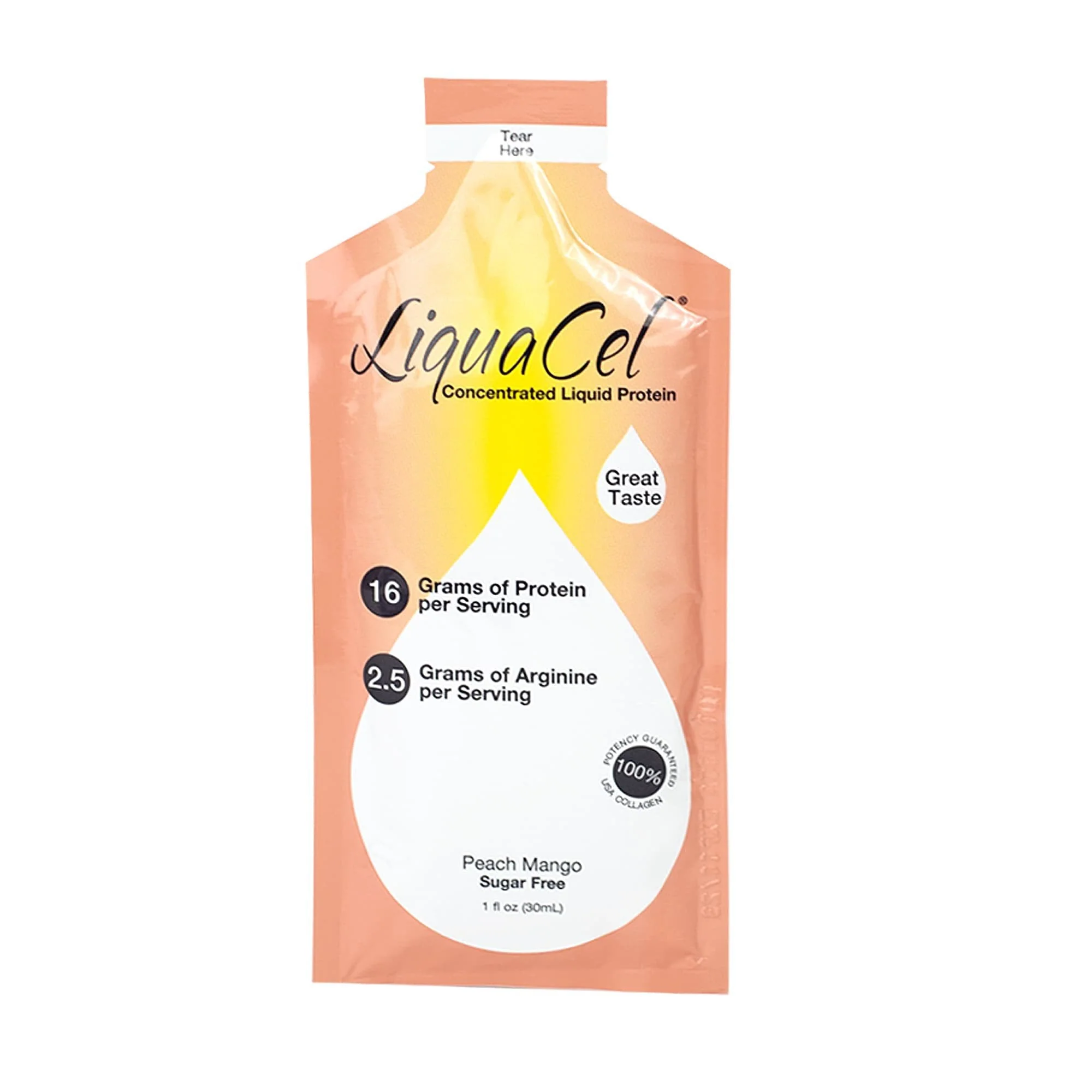 Global Health Products LiquaCel Peach Mango Concentrated Liquid Protein (100/CS)