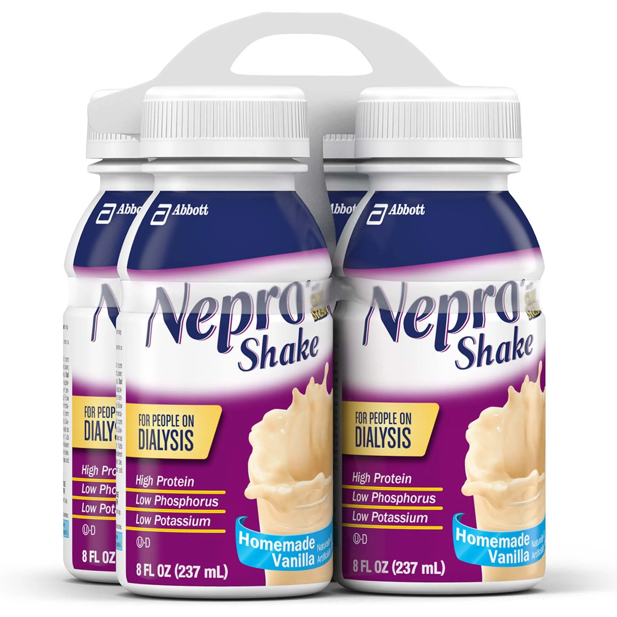 Abbott Nutrition Nepro with Carbsteady Vanilla Shake for People on Dialysis, 8-ounce bottle (4/CS)