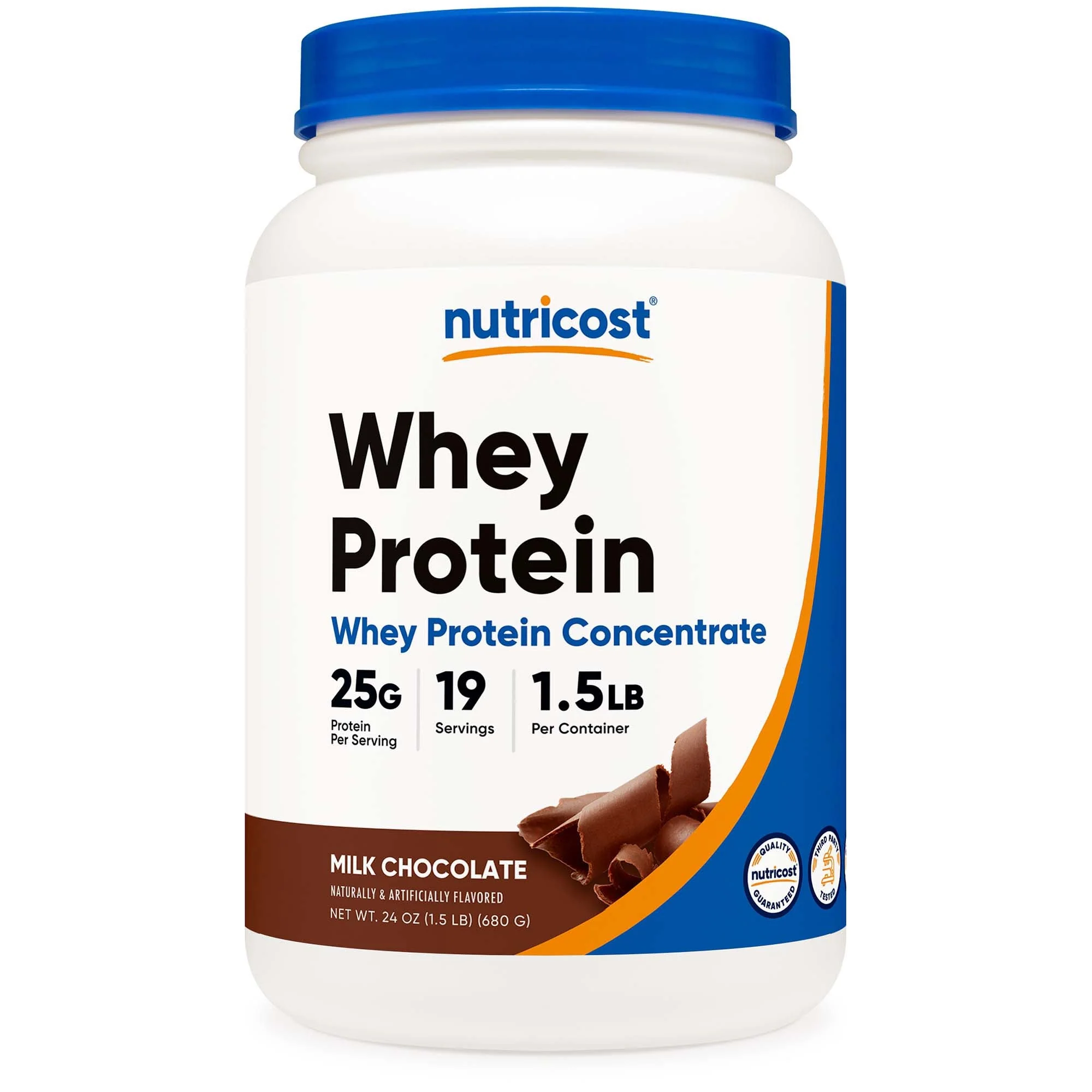Nutricost Oral Supplement Nutricost Whey Protein Concentrate Chocolate Flavor Powder 1-1/2 lbs. Canister (6/CS)