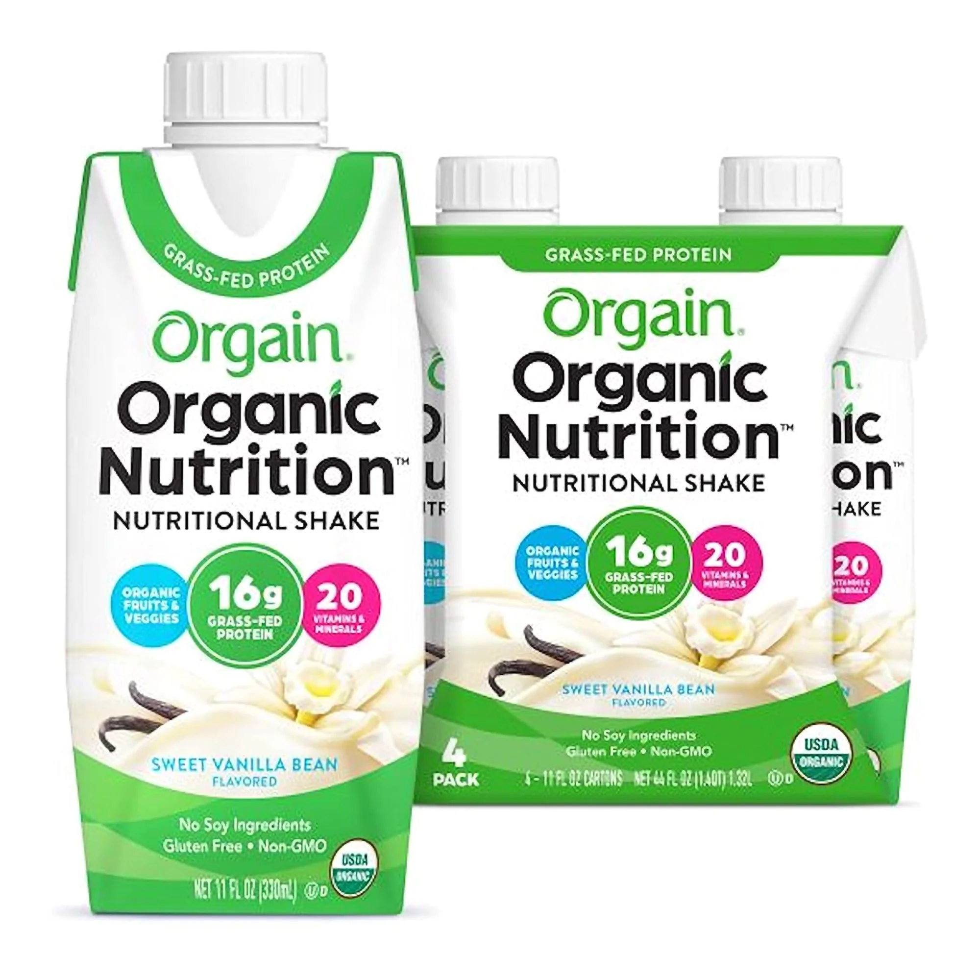 Orgain Inc Orgain Organic Nutrition Vanilla Nutritional Shake, 11-ounce carton (12/CS)