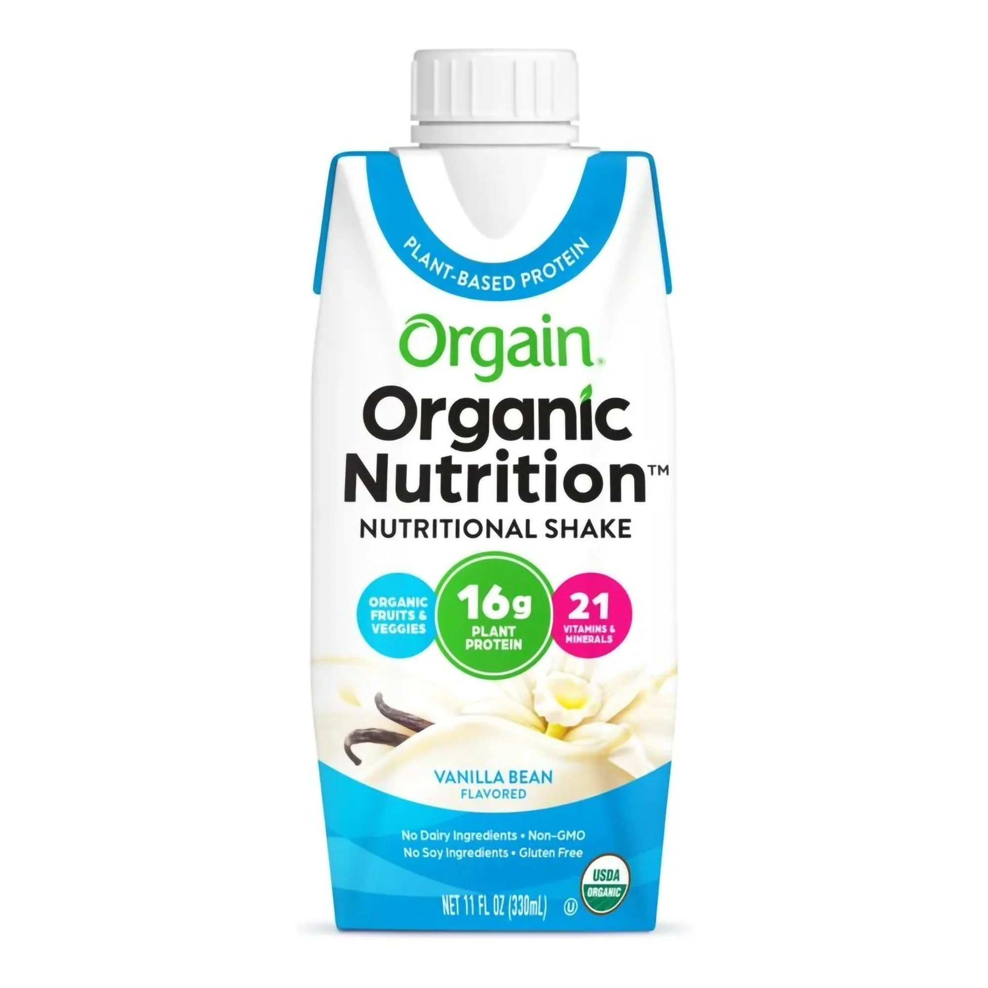 Orgain Inc Orgain Organic Nutrition Vegan Vanilla Nutritional Shake, 11-ounce carton (12/CS)