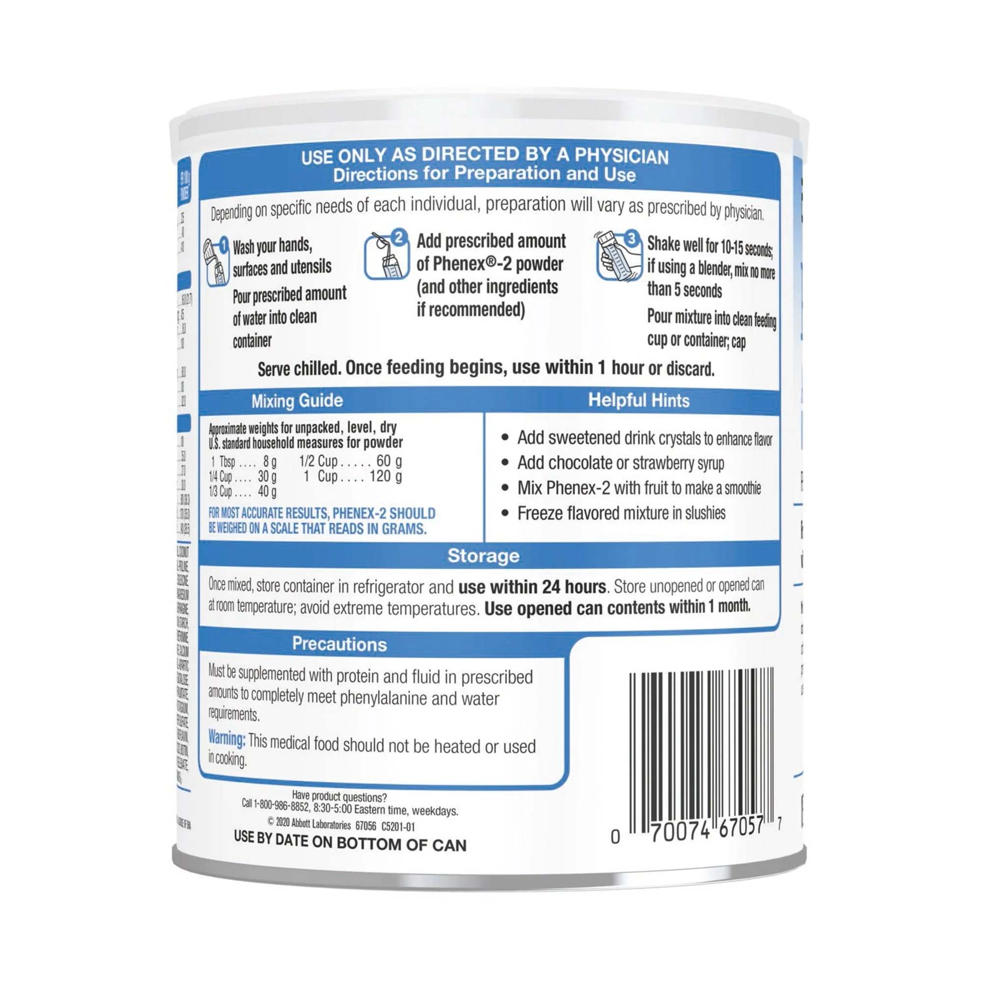 Abbott Nutrition Phenex-2 Vanilla Amino Acid–Modified Medical Food for PKU, 14.1-ounce can (6/CS) - Image 3