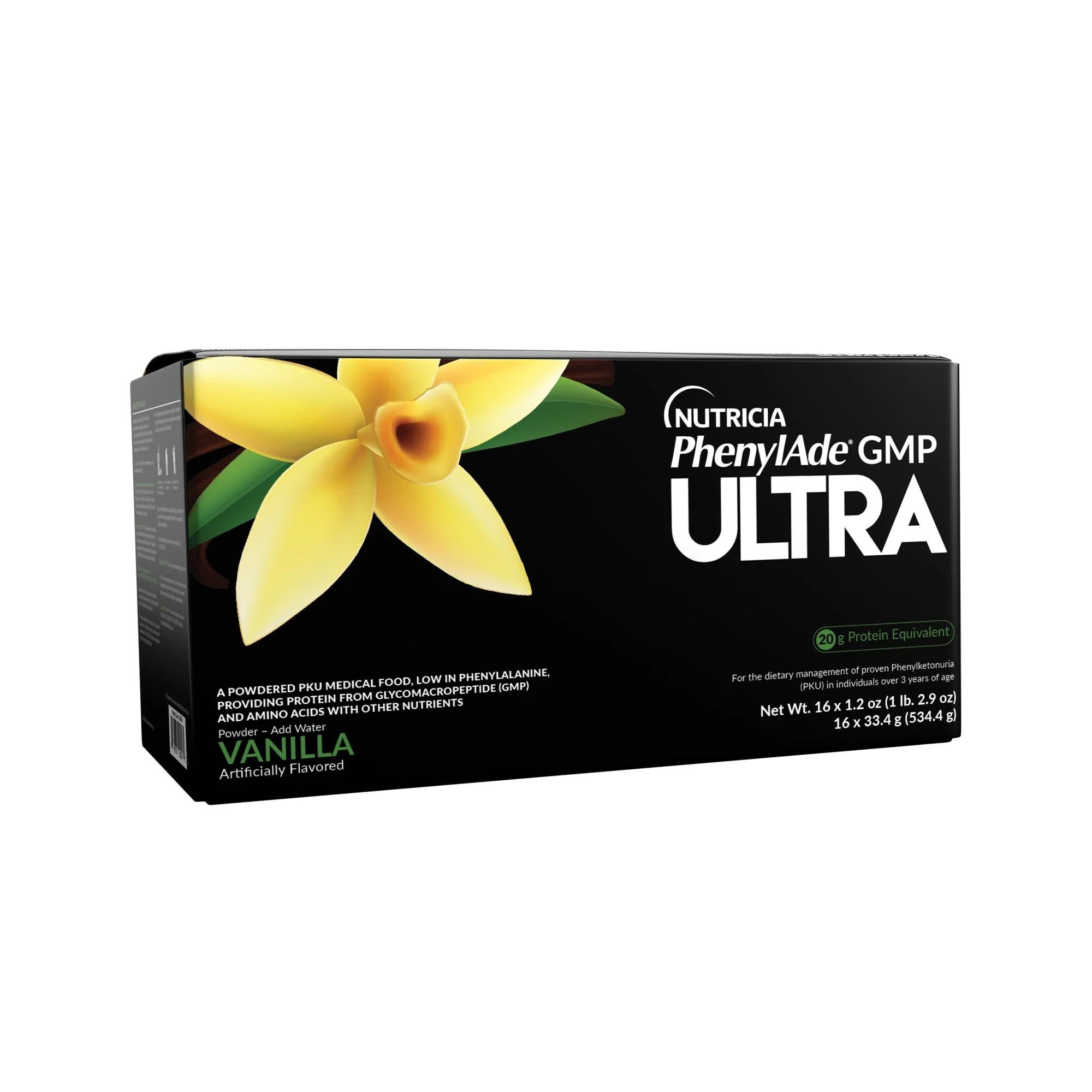 Nutricia North America Oral Supplement PhenylAde GMP ULTRA Vanilla Flavor Powder 1.2 oz. / 33.4 Gram Individual Packet (16/CS)