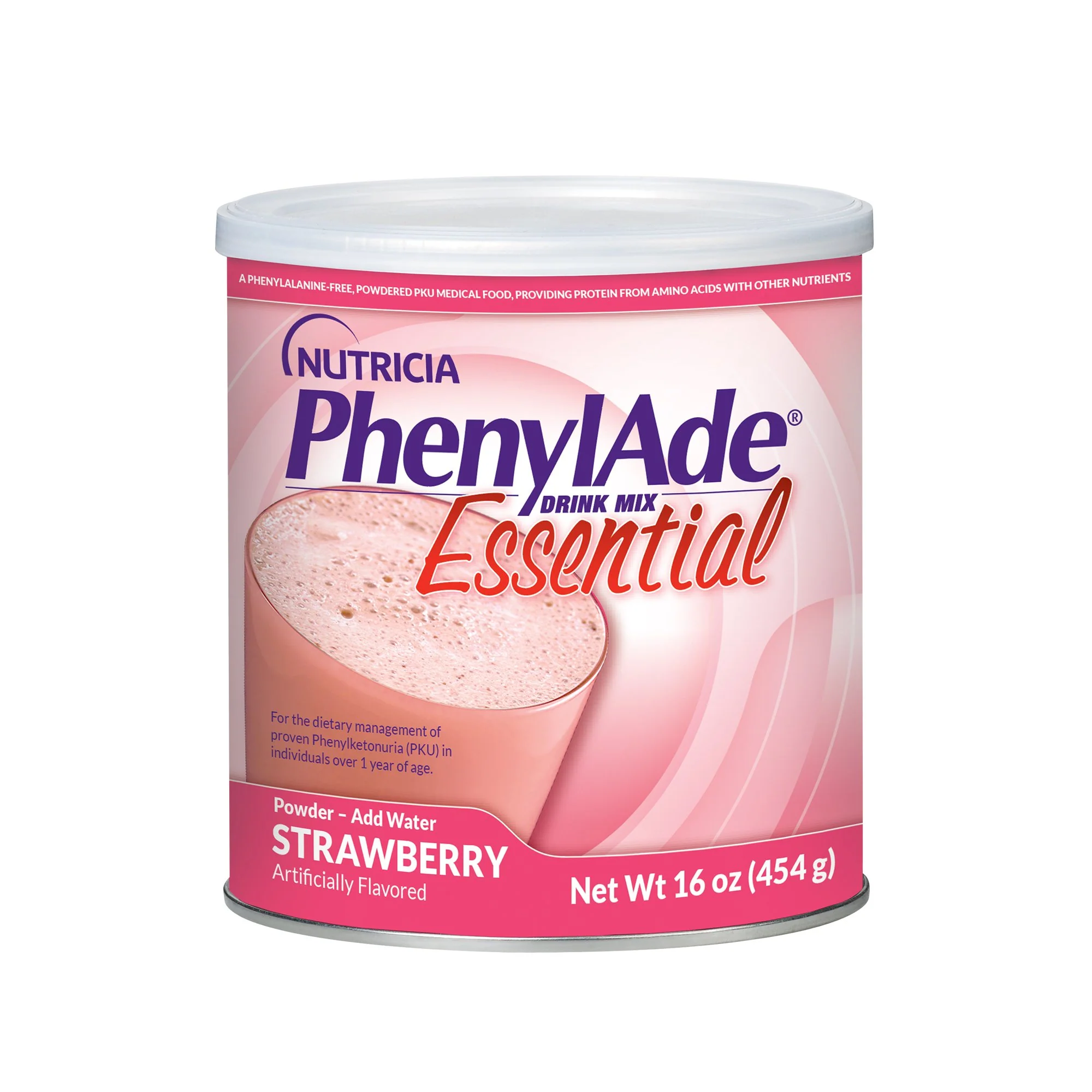 Nutricia North America Oral Supplement PhenylAde Strawberry Flavor Powder 16 oz. / 454 Gram Canister (6/CS)