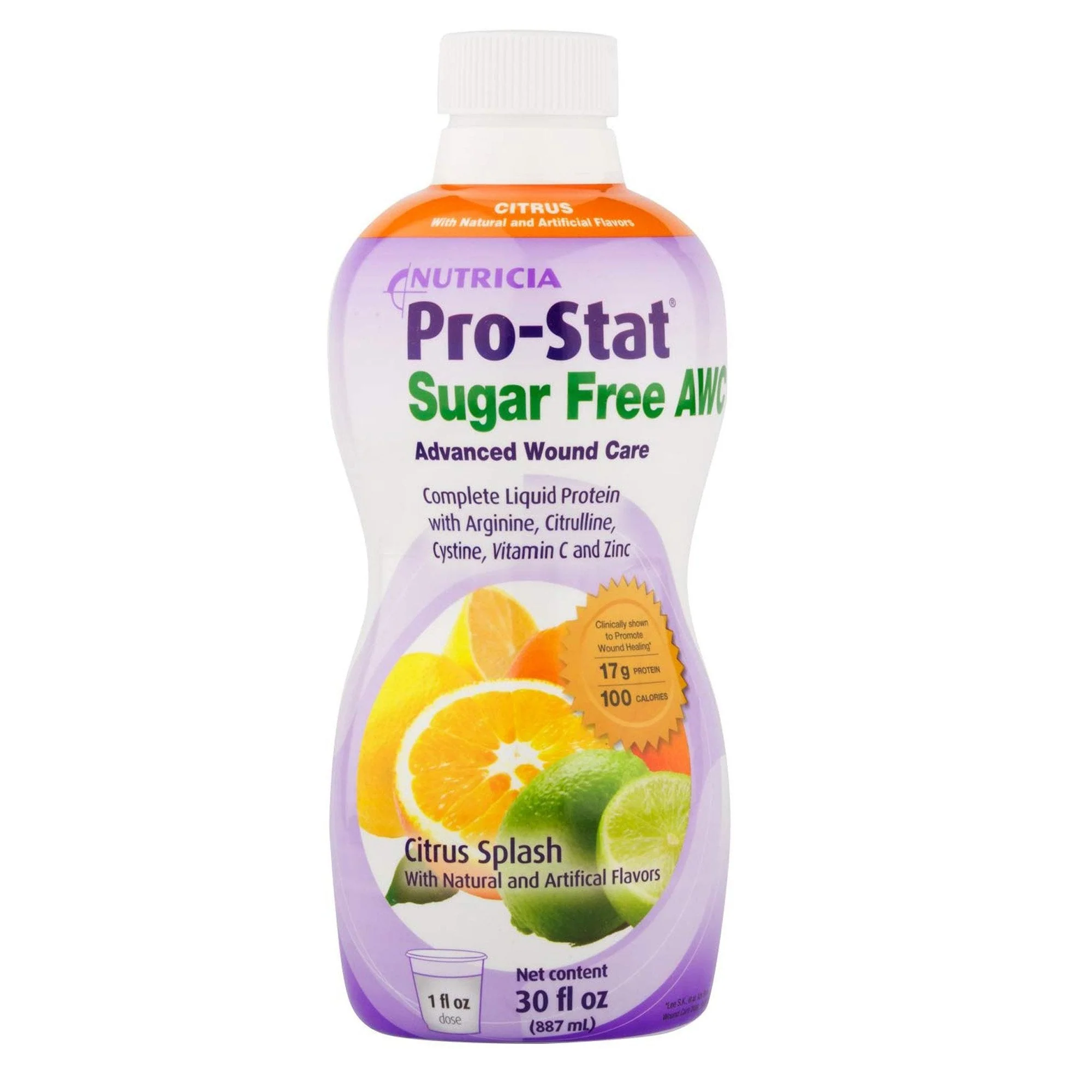 Nutricia North America Pro-Stat Sugar Free AWC Citrus Splash Complete Liquid Protein, 30-ounce Bottle (4/CS)