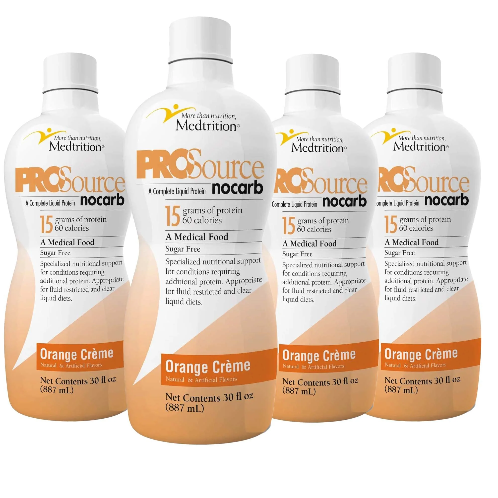 Medtrition/National Nutrition ProSource NoCarb Orange Crème Collagen & Whey Protein Formula, 32-ounce Bottle (4/CS) - Image 3