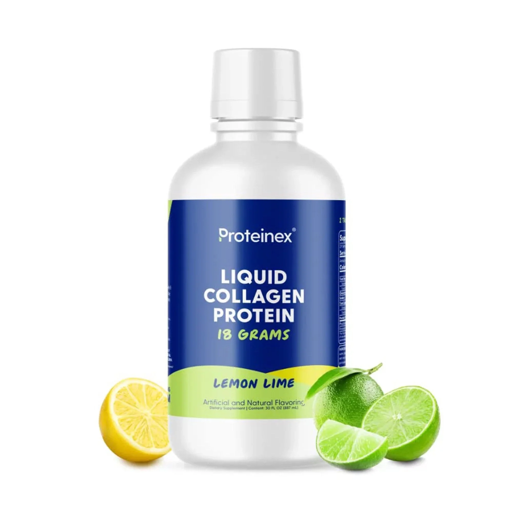 Lorann Oils Proteinex 15 Liquid Predigested Protein Dietary Supplement, Lemon-Lime, 16-oz.