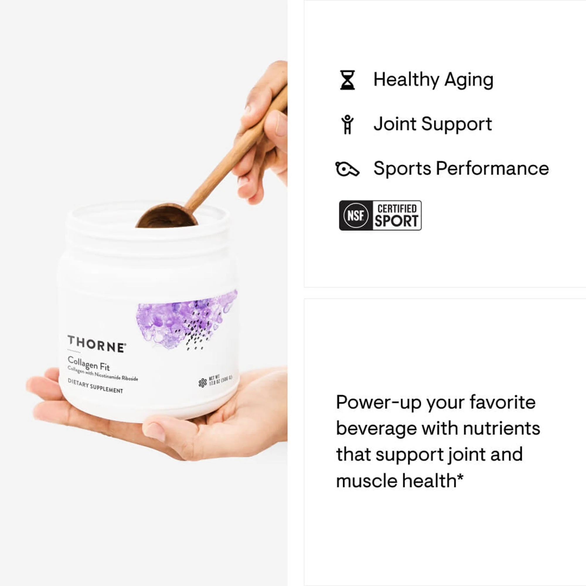 Thorne Research Inc Thorne Collagen Fit with Nicotinamide Riboside Dietary Supplement - Image 3