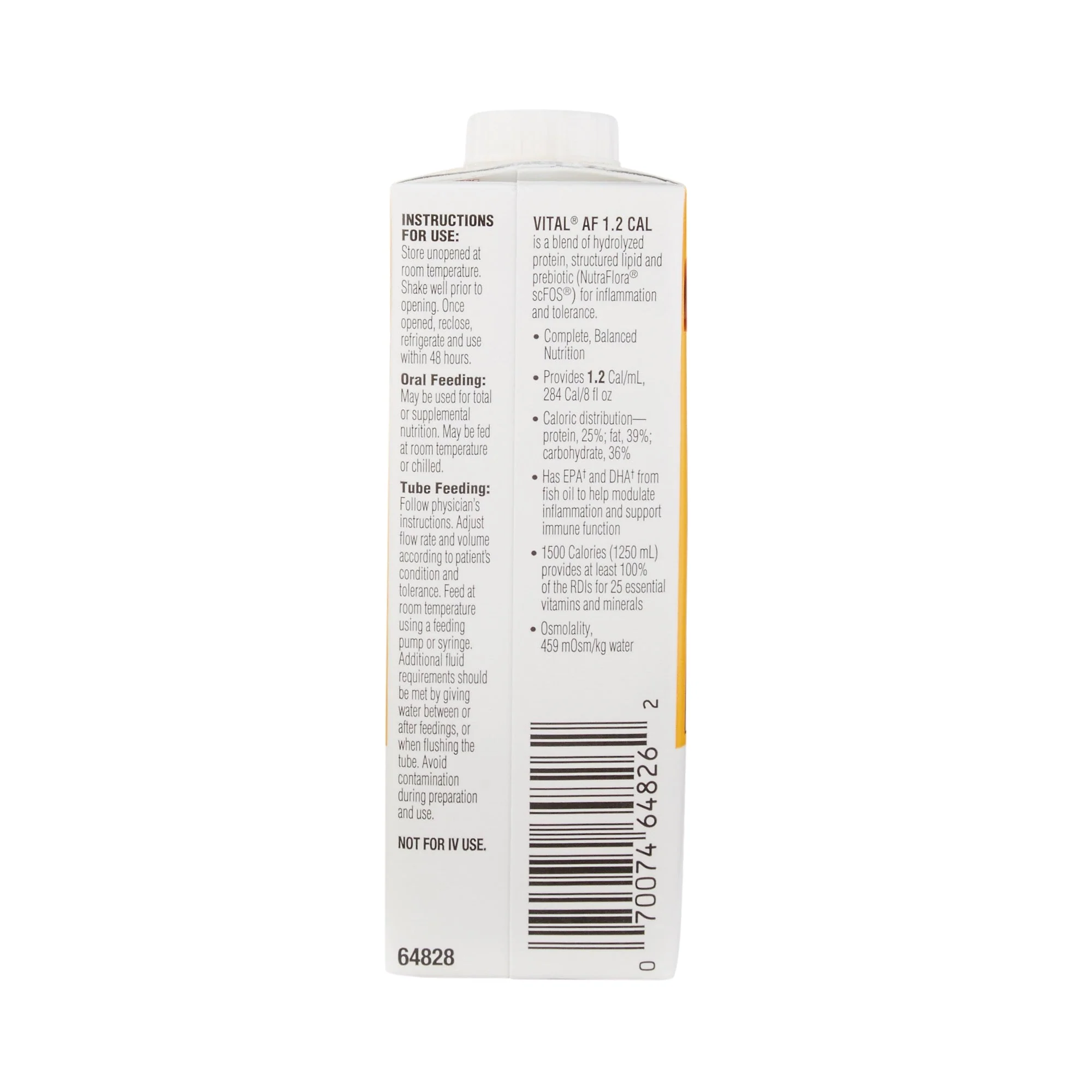 Abbott Nutrition Vital AF 1.2 Cal Vanilla Peptide-Based Nutrition for Inflammation and Tolerance (24/CS) - Image 2