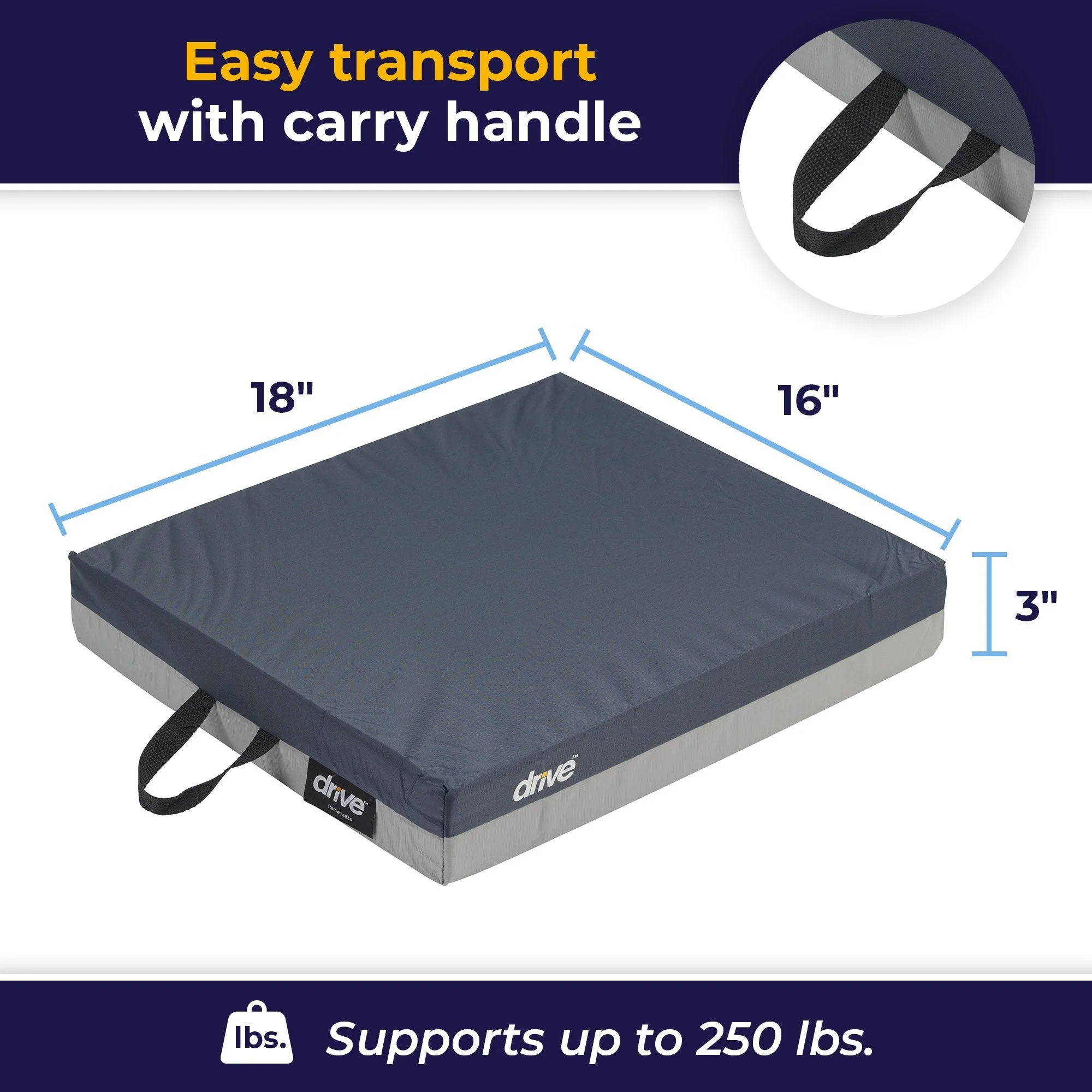 Drive DeVilbiss Healthcare Gel "E" Seat Cushion - Image 3