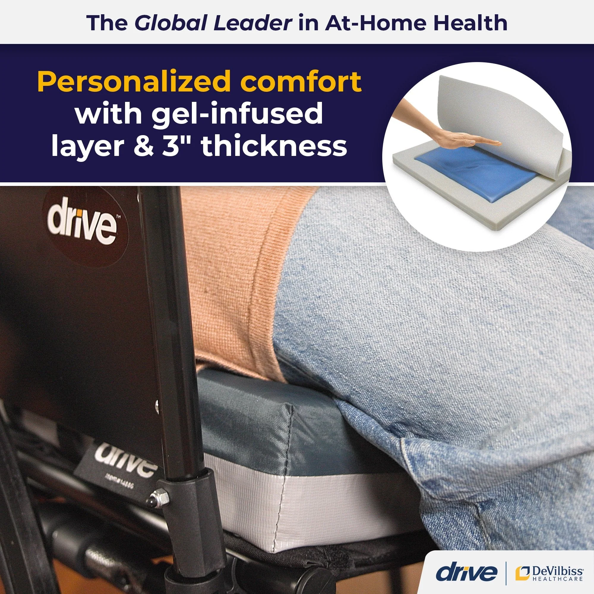 Drive DeVilbiss Healthcare Gel "E" Seat Cushion - Image 5