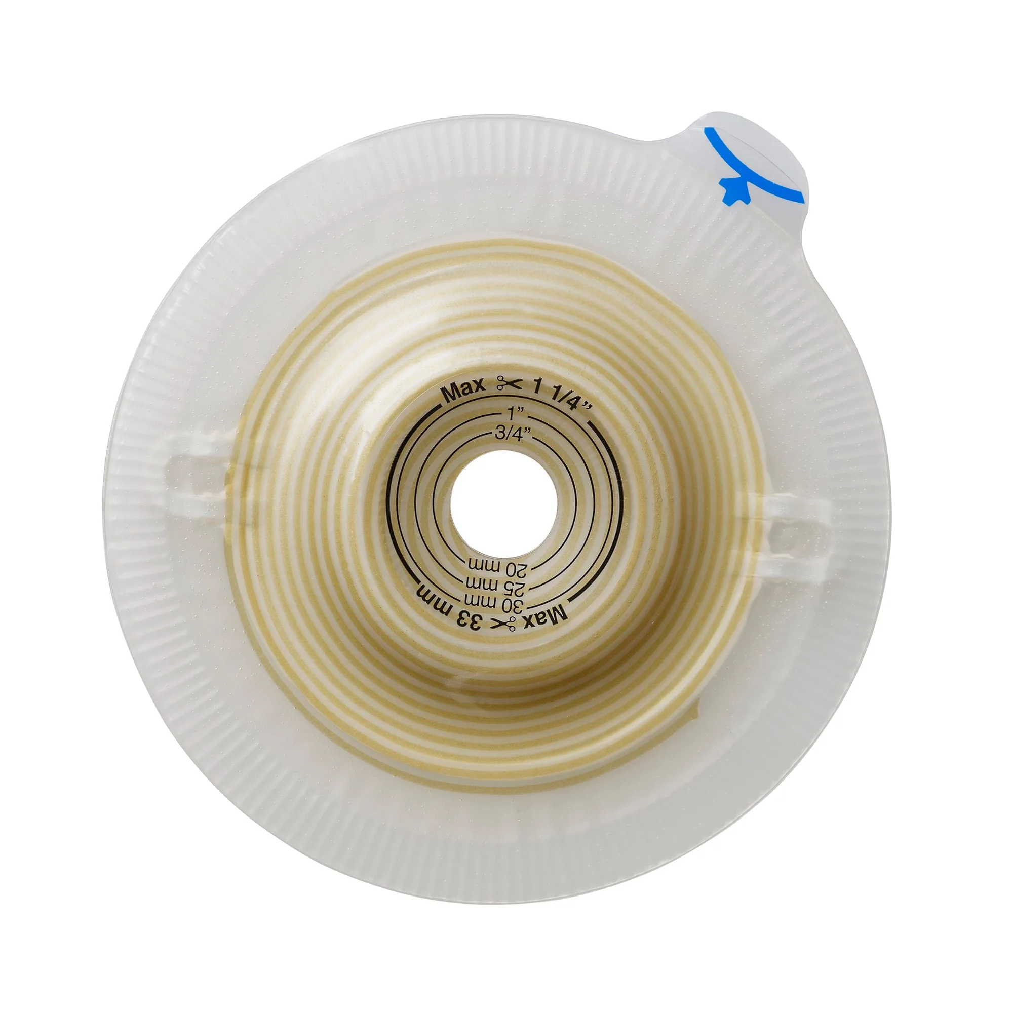 Coloplast Assura Convex Light Ostomy Barrier, 22 mm Stoma Opening, Green Color Match (5/BX)