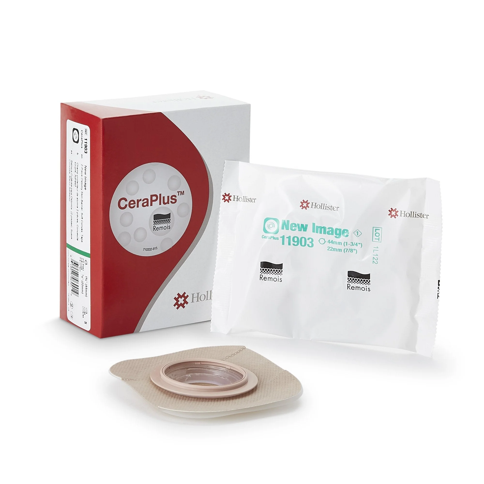Hollister New Image CeraPlus Skin Barrier, 44mm Flange, Pre-cut to Fit 22 mm Stomas (5/BX) - Image 6