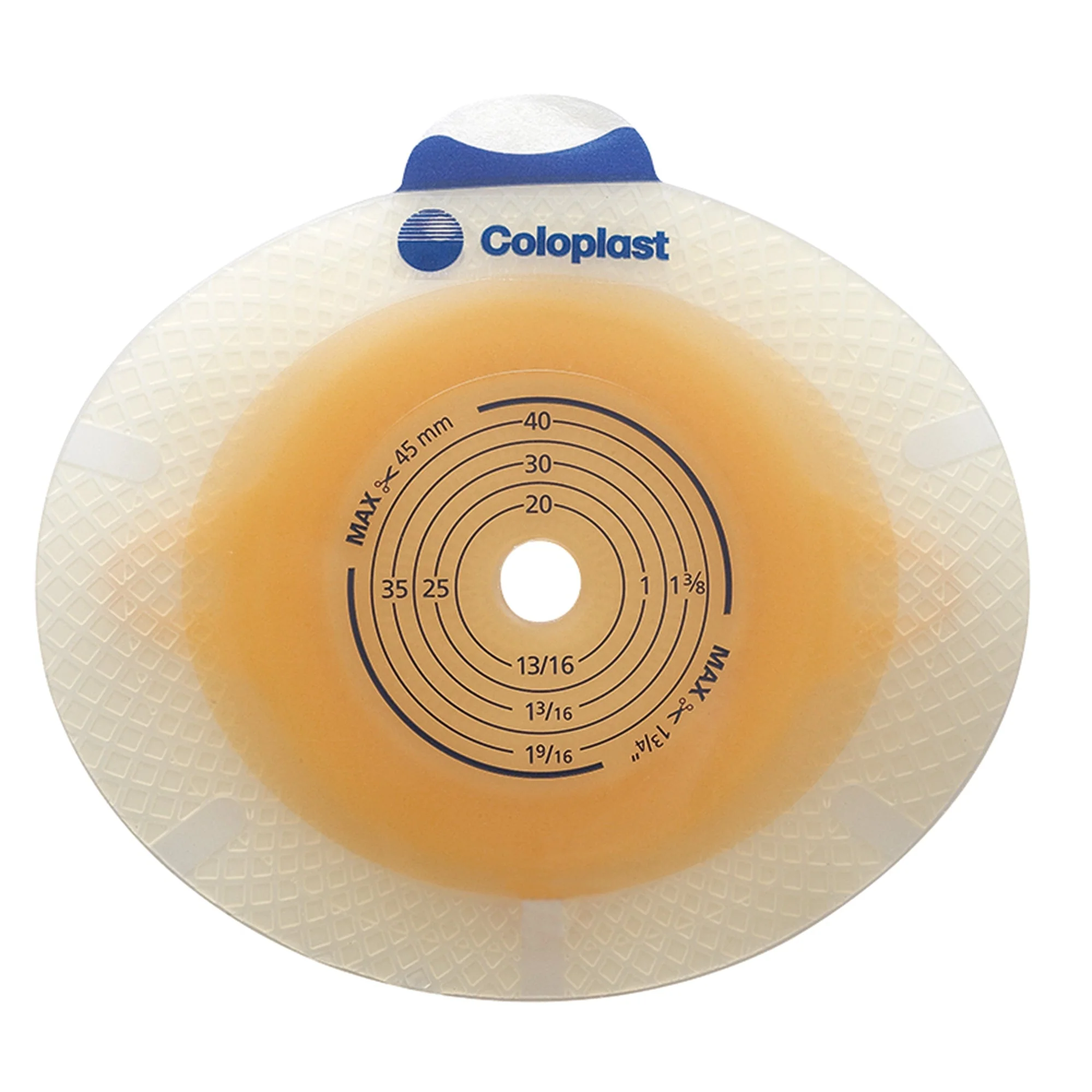 Coloplast SenSura Click Flat Barrier, Trim to fit 10 – 65 mm, Yellow Match (5/BX)