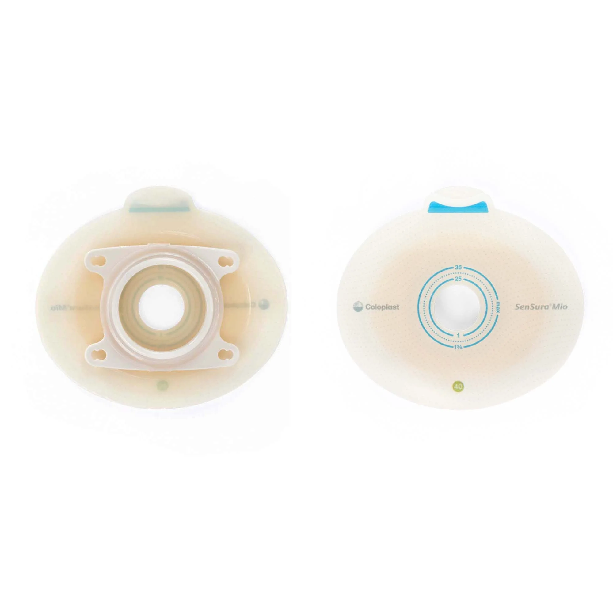 Coloplast SenSura Mio Click Ostomy Barrier, 20 mm Stoma Opening, Green Color Match (5/BX)