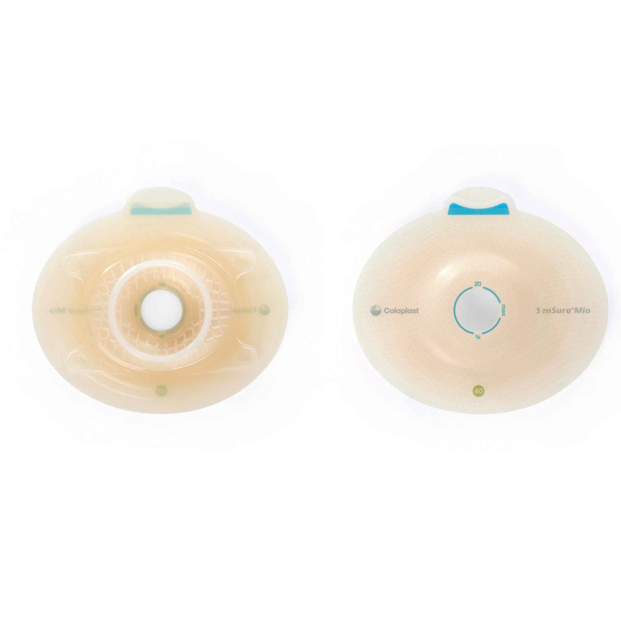 Ostomy Barrier SenSura Mio Click Precut, Extended Wear Elastic Adhesive 60 mm Flange Blue Code System 1-1/4 Inch Opening