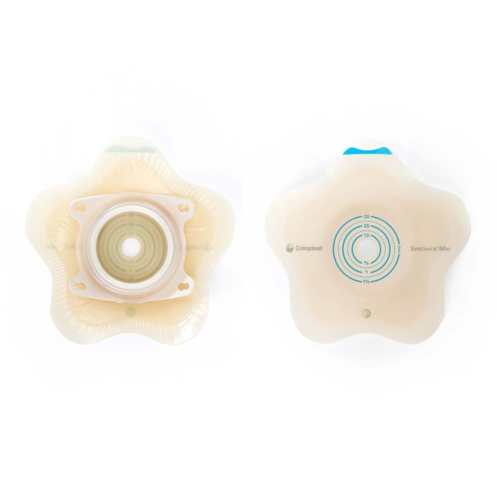 Coloplast SenSura Mio Convex Flip Ostomy Barrier, Trim to fit 10 – 35 mm, Green Match (5/BX)