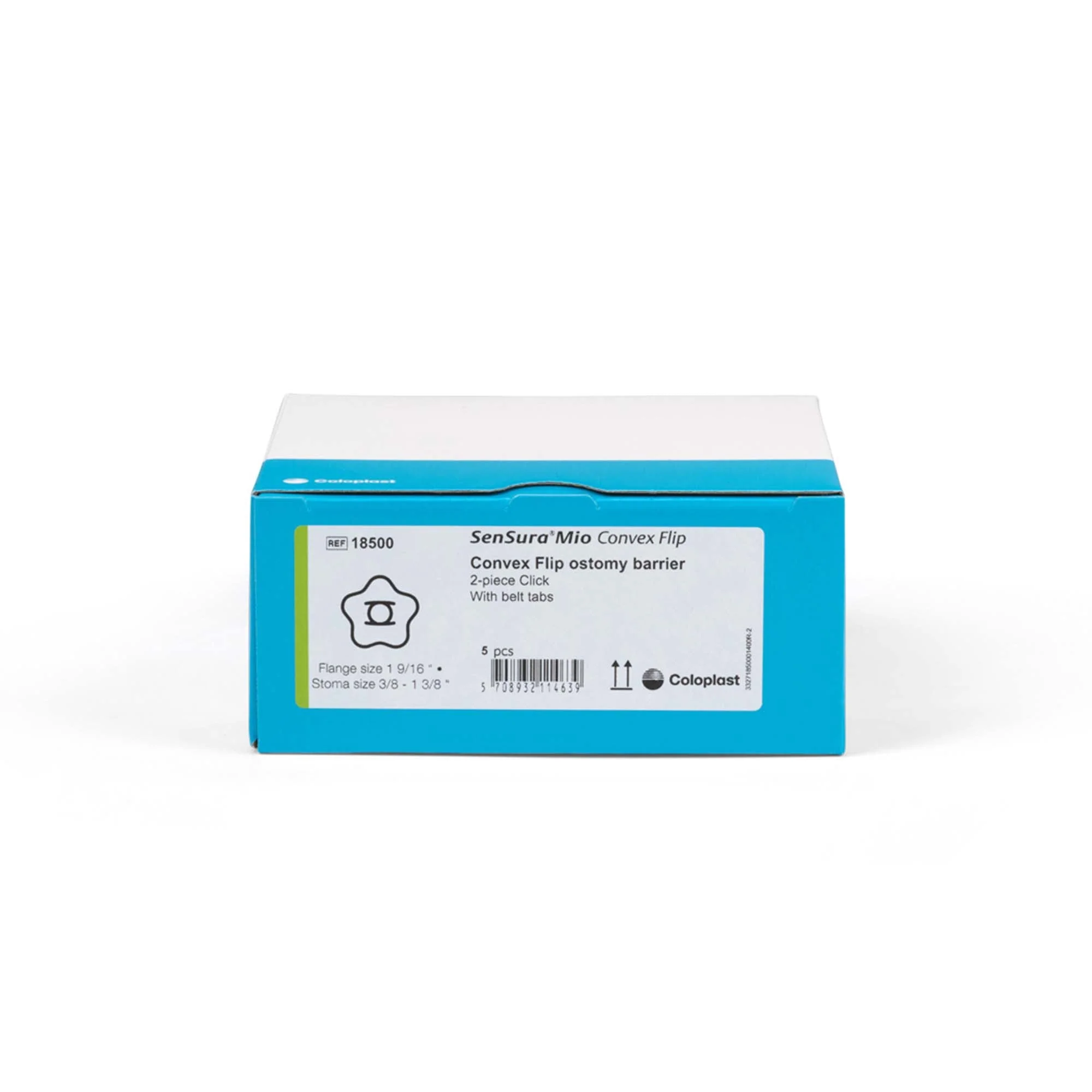 Coloplast SenSura Mio Convex Flip Ostomy Barrier, Trim to fit 10 – 35 mm, Green Match (5/BX) - Image 5