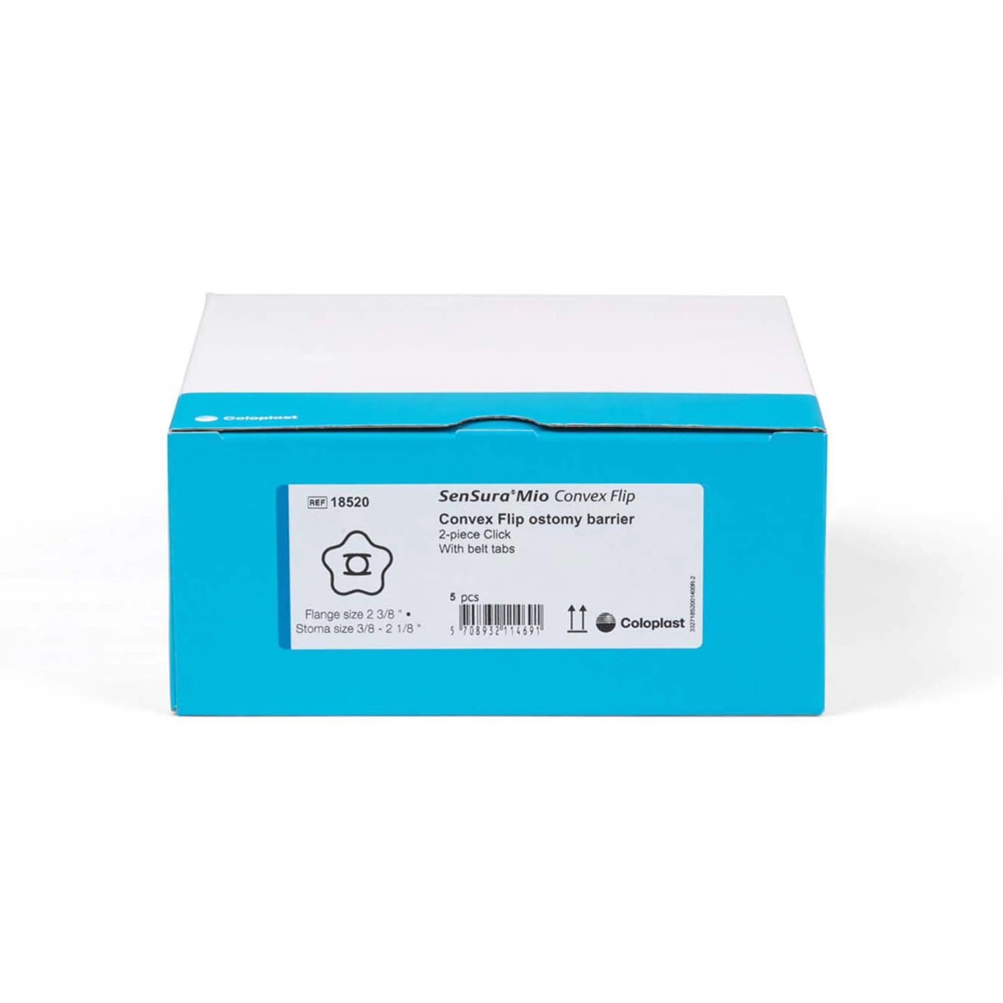 Coloplast SenSura Mio Convex Flip Ostomy Barrier, Trim to fit 10 – 55 mm Stoma Openings (5/BX) - Image 4