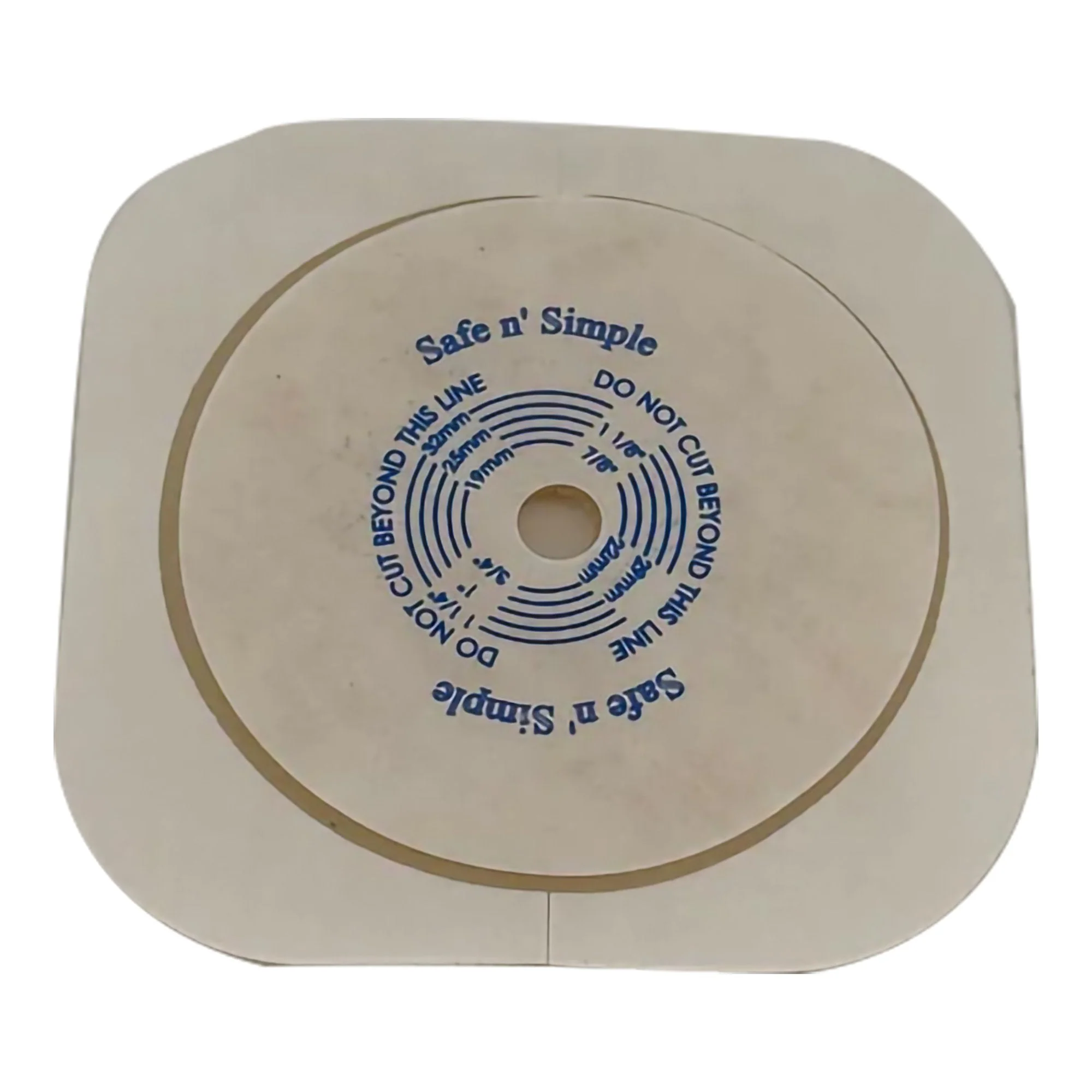 Safe N Simple Ostomy Barrier Trim to Fit, Extended Wear Adhesive Tape Collar 45 mm Flange Up to 1-1/4 Inch Opening 4-1/2 X 4-1/2 Inch (40/CS) - Image 2