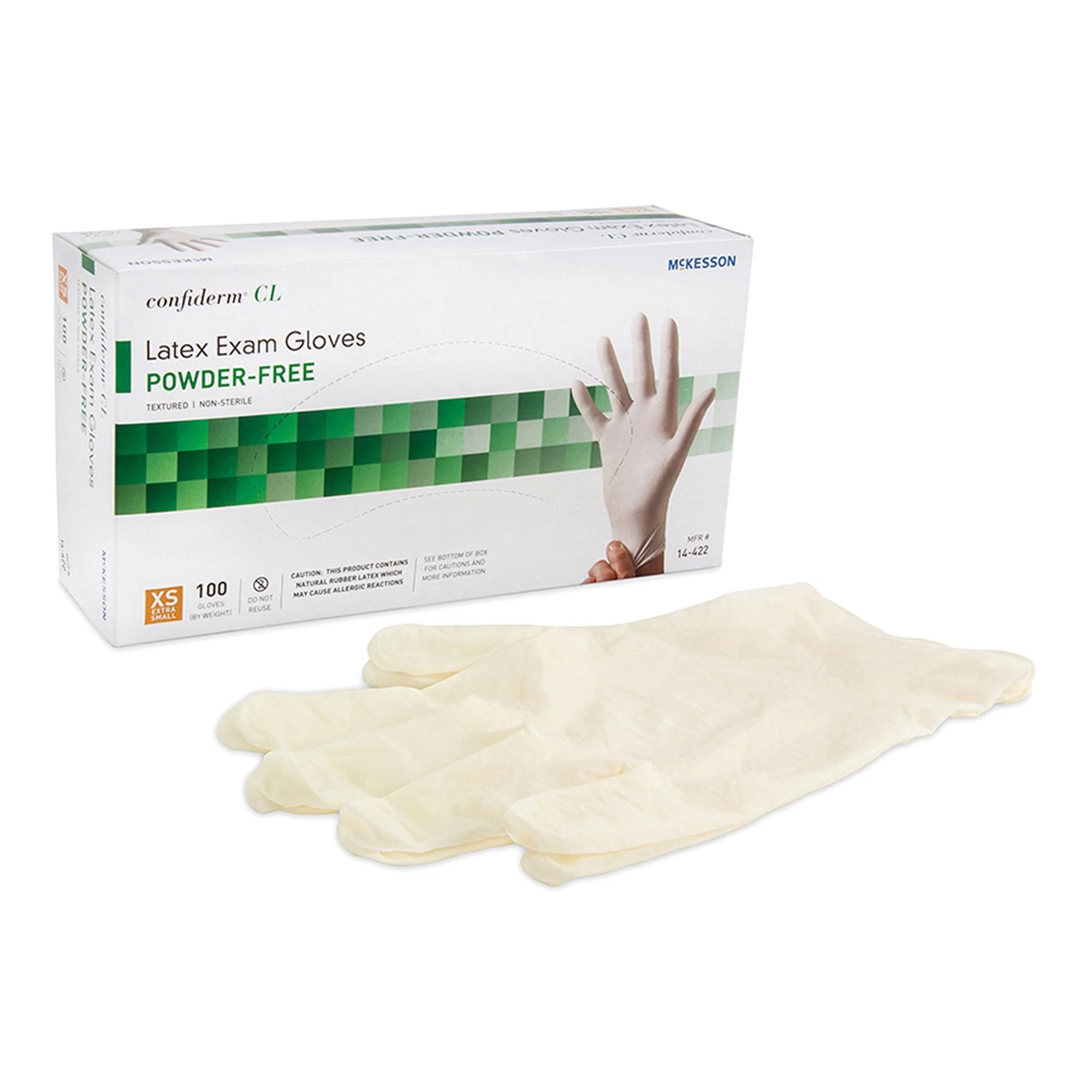 McKesson Brand McKesson Confiderm CL Latex Gloves, Extra-Small, Ivory (1000/CS)