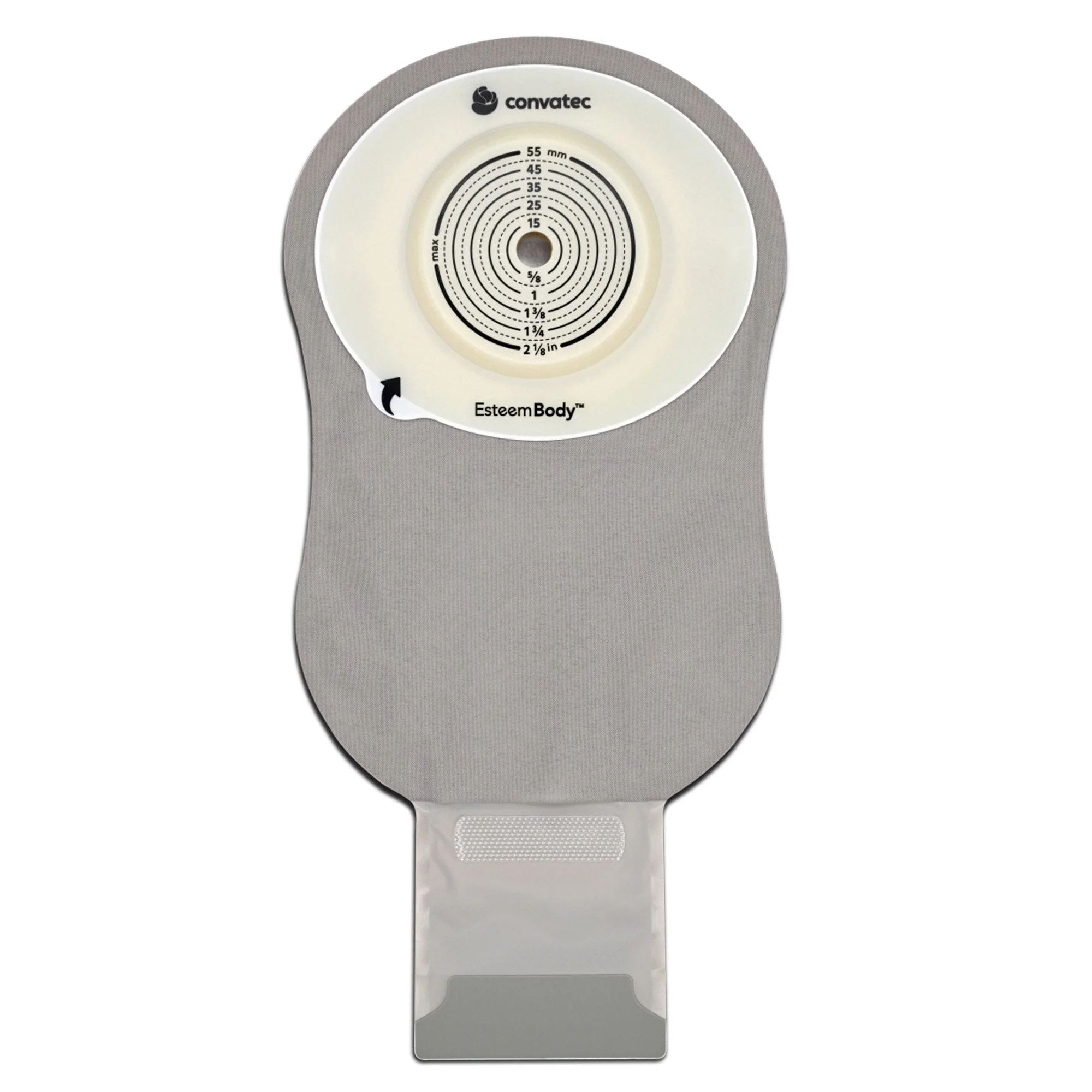 ConvaTec Ostomy Pouch Esteem Body One-Piece System 11 Inch Length Convex, Trim To Fit 10 to 25 mm Stoma Drainable (10/BX) - Image 2