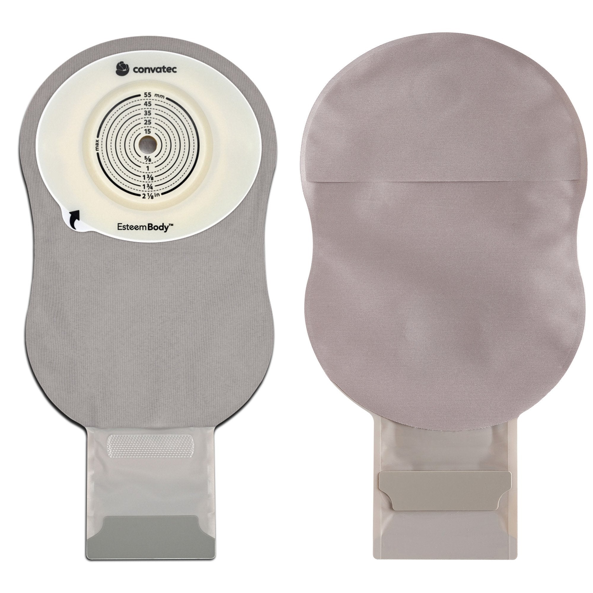 ConvaTec Ostomy Pouch Esteem Body One-Piece System 11 Inch Length Deep Convex, Pre-Cut 10 to 45 mm Stoma Drainable (10/BX)