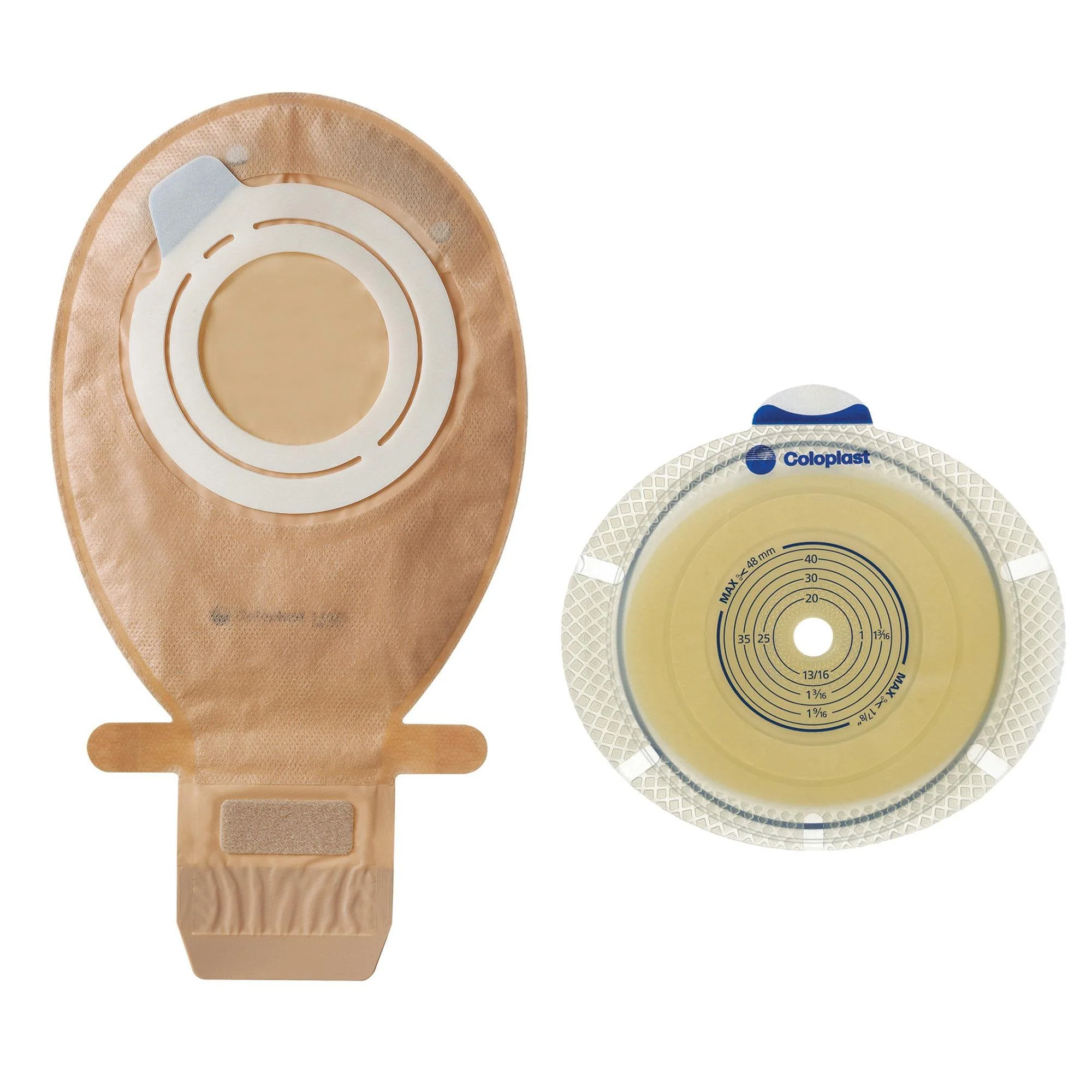Ostomy Pouch SenSura Flex Xpro Two-Piece System Maxi Length Flat, Trim to Fit 3/8 to 1-7/8 Inch Stoma Drainable
